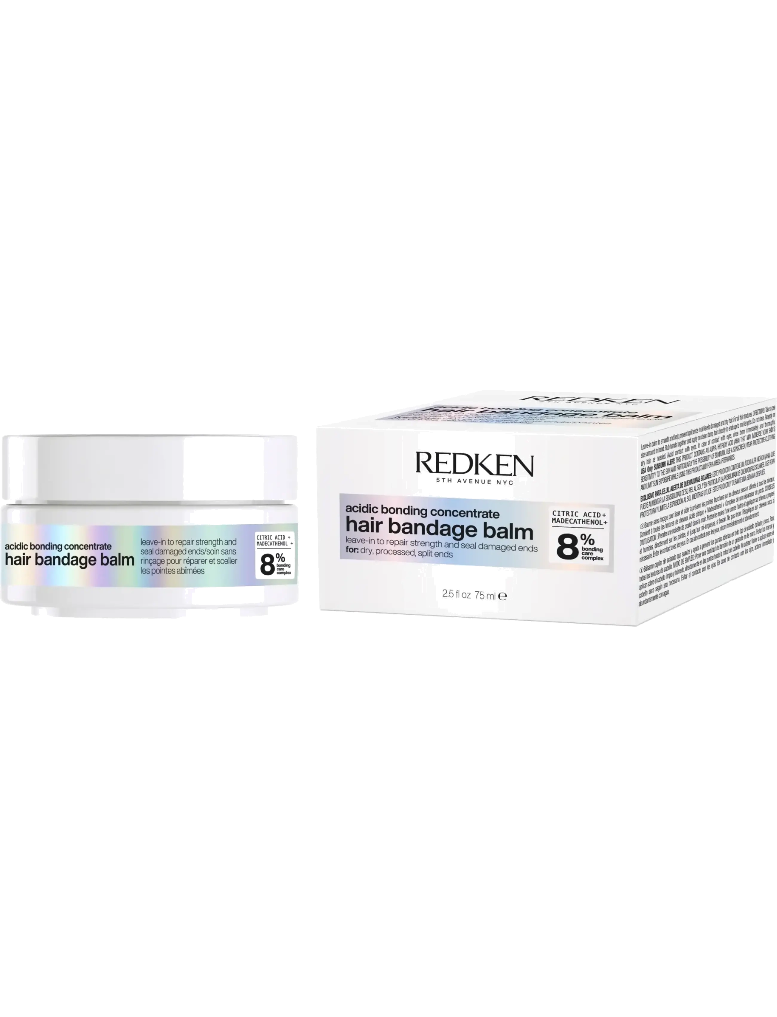 Redken - Redken Acidic Bonding Concentrate Hair Bandage Balm 75 ml - hårkur - clear - 2