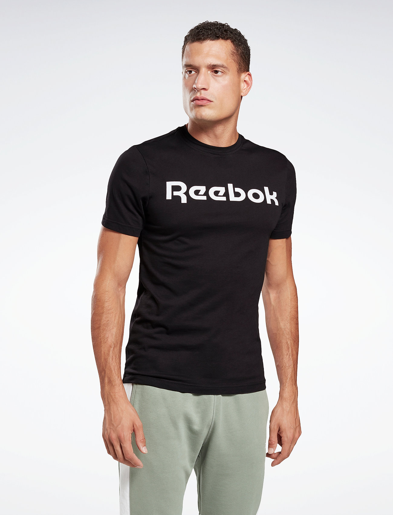 Reebok Classics - GS REEBOK LINEAR REA - t-shirts - black/white - 0