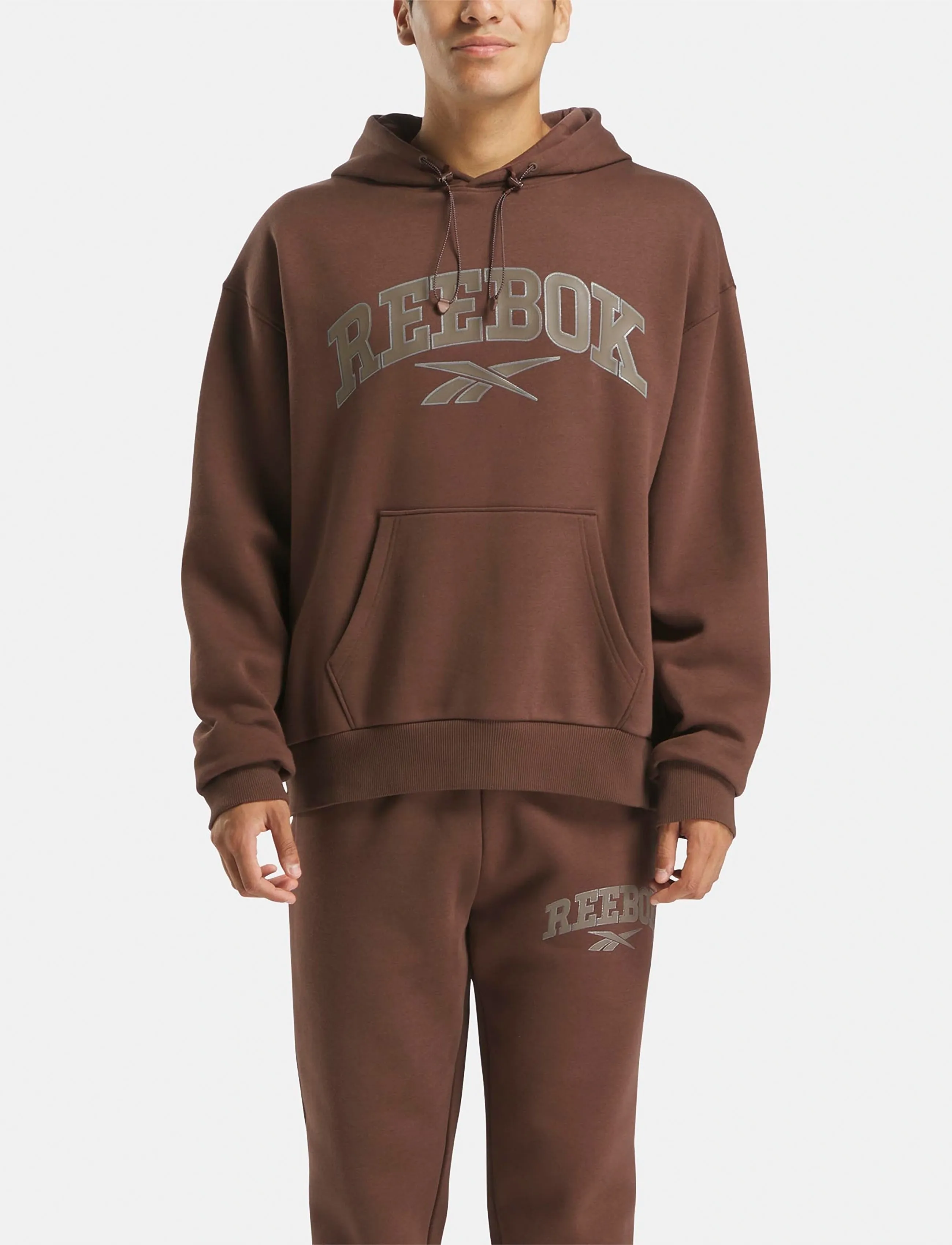Reebok Classics VARSITY ARCH HOODIE - Hoodies - CAMPUS BROWN / brown