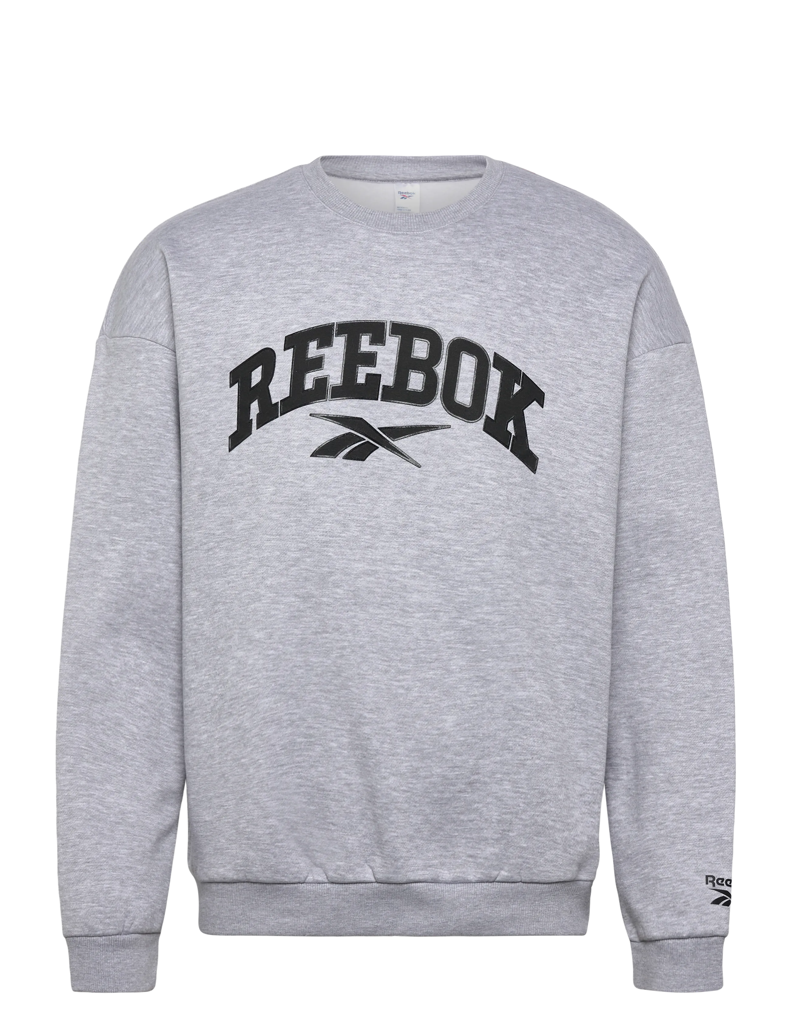 VARSITY HIGH DENSITY CREWNECK SWEAT - LIGHT GREY MARL