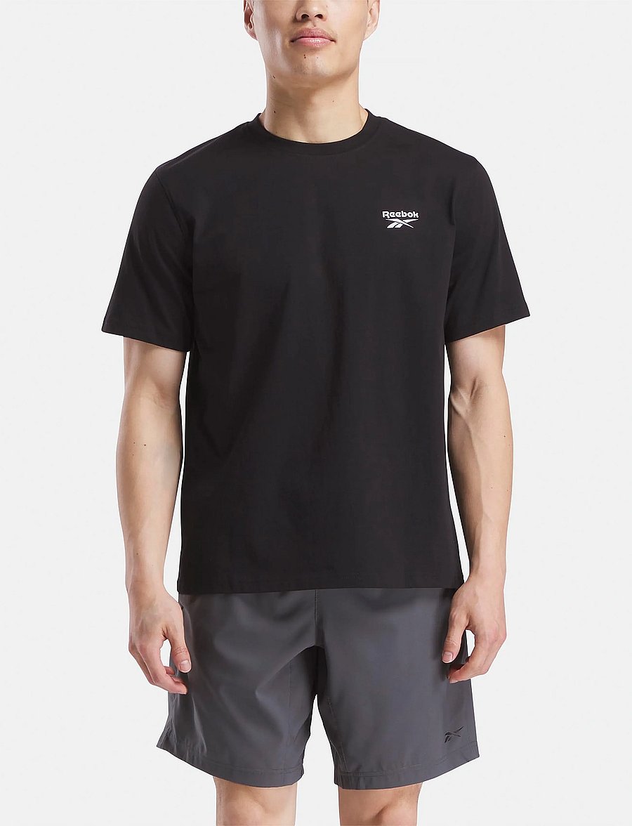 Reebok Classics - CODY SMALL LOGO CREW NECK SS TEE - alussärgid ja t-särgid - black - 0