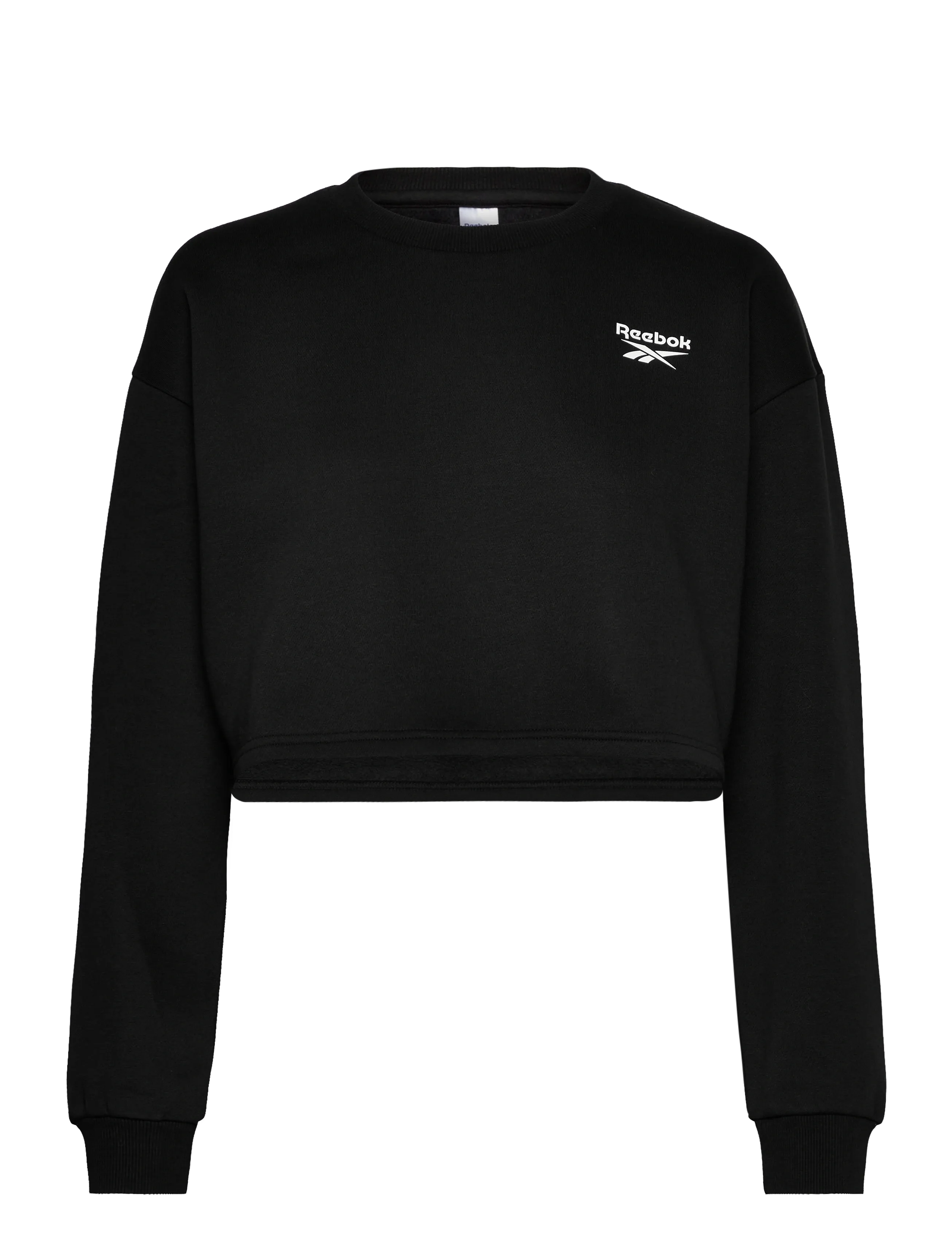 REEBOK CLASSICS Id Klein Logo Cropped Fleece Crewne Schwarz - S - Damen