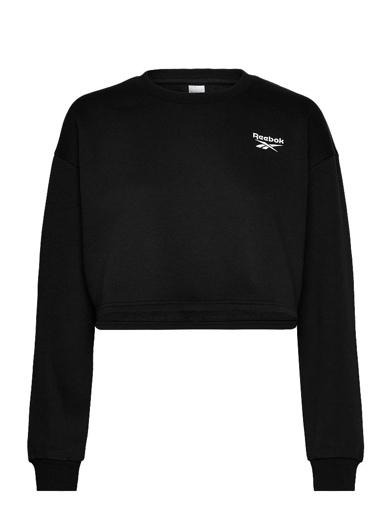 Reebok Classics - ID SMALL LOGO CROPPED FLEECE CREWNE - dressipluusid - black - 0