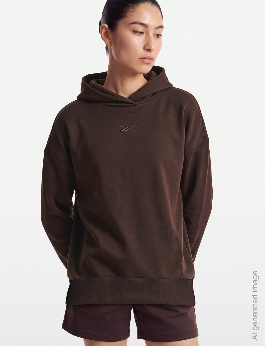 Reebok Performance - LUX HOODIE - sweatshirts - espresso - 3