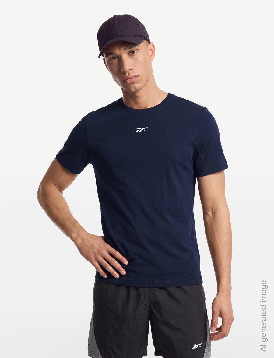 Reebok Performance - ATHLETE T-SHIRT - alussärgid ja t-särgid - vector navy - 3