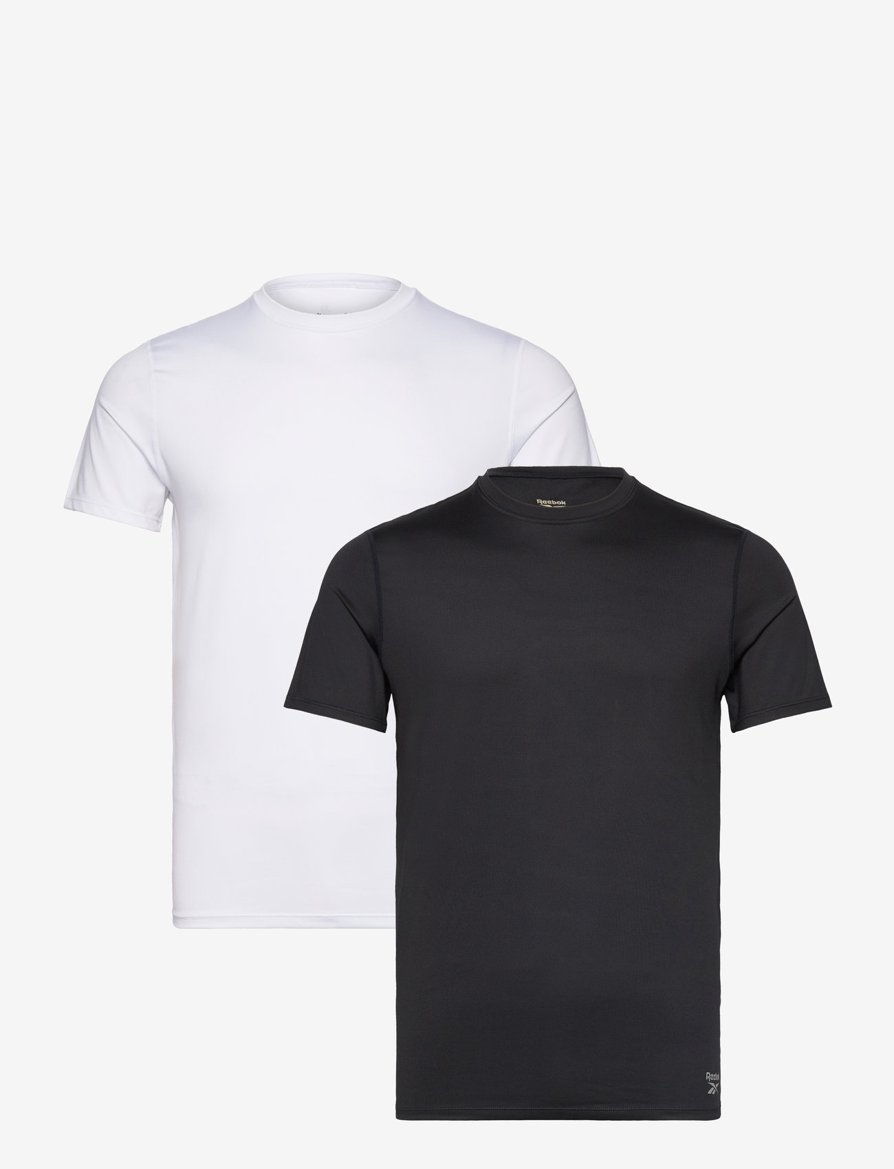 Reebok Performance - Mens Reebok Fitted Tshirt CLANCY 2p - oberteile & t-shirts - black/wht - 0