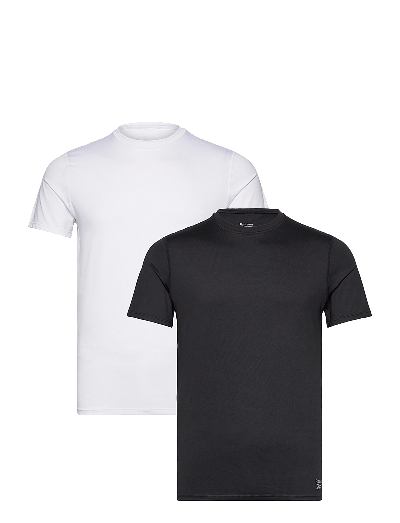 Reebok Performance - Mens Reebok Fitted Tshirt CLANCY 2p - oberteile & t-shirts - black/wht - 0