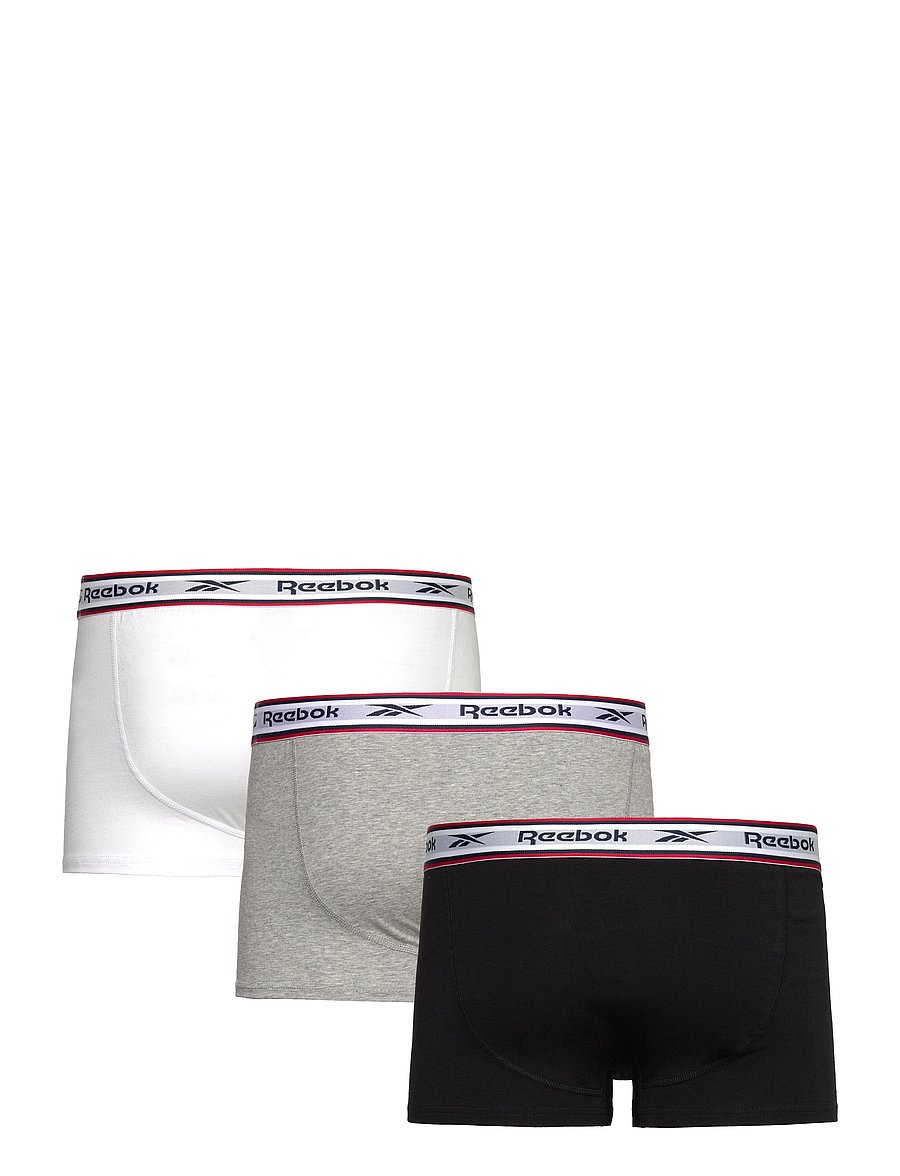 Reebok Performance - Mens Reebok Trunk BARLOW 3pk - boxers - black/grey marl/wht - 1
