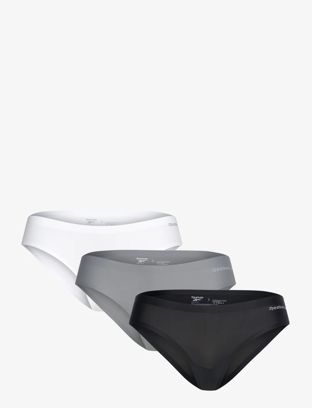 Reebok Performance - Womens Reebok Bonded Brief SUKI 3pk - undertøj - black/wht/cold grey - 0