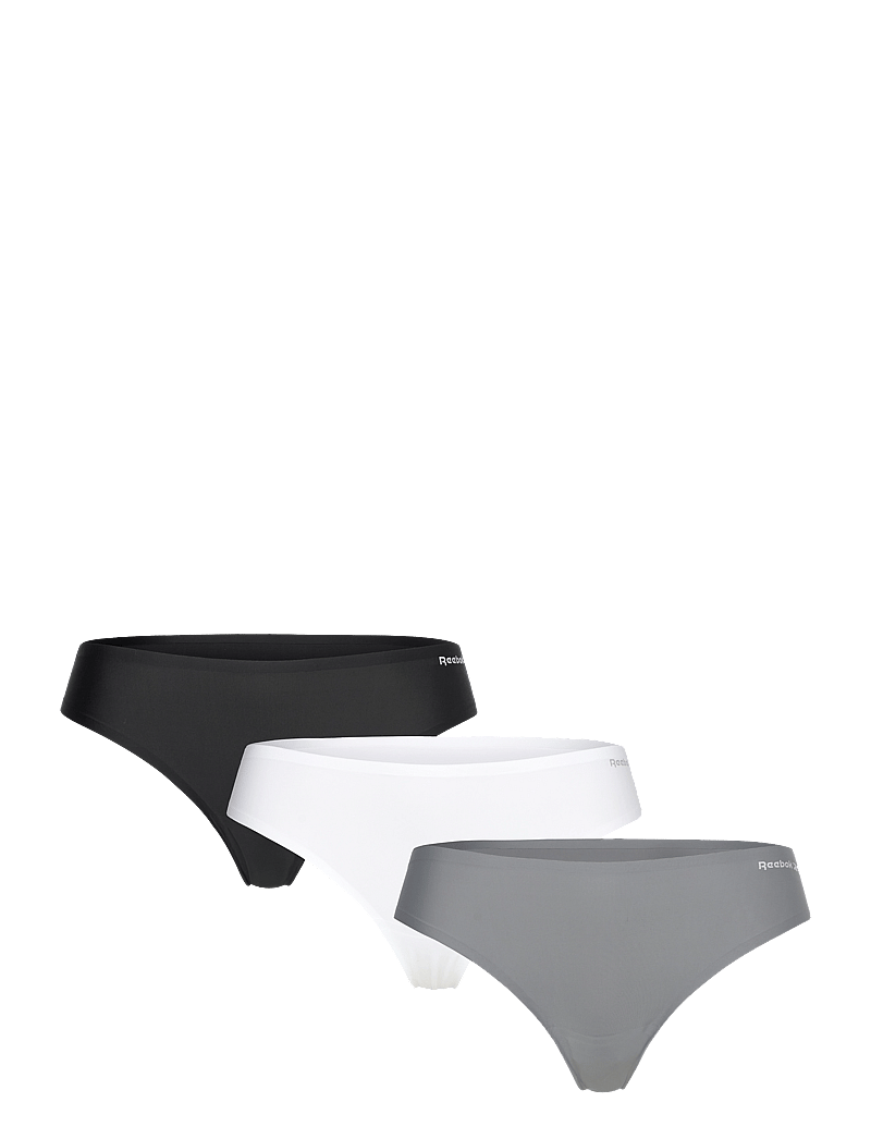 Reebok Performance - Womens Reebok Bonded Thong RAE 3pk - undertøj - black/wht/cold grey - 0
