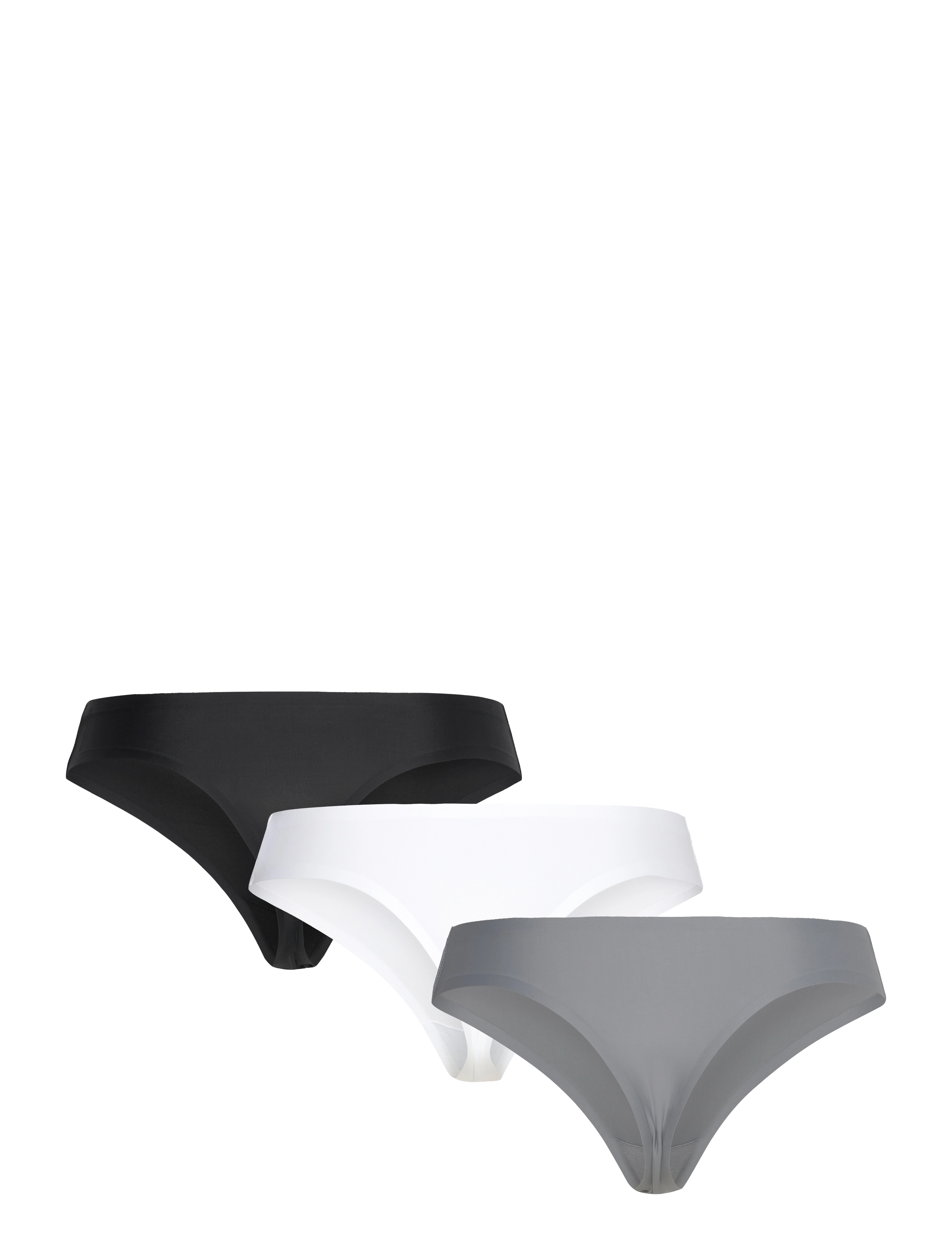 Reebok Performance - Womens Reebok Bonded Thong RAE 3pk - unterwäsche & socken - black/wht/cold grey - 2
