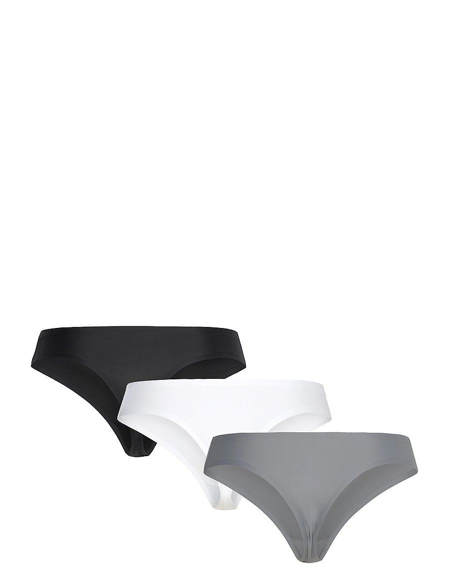 Reebok Performance - Womens Reebok Bonded Thong RAE 3pk - unterwäsche & socken - black/wht/cold grey - 2
