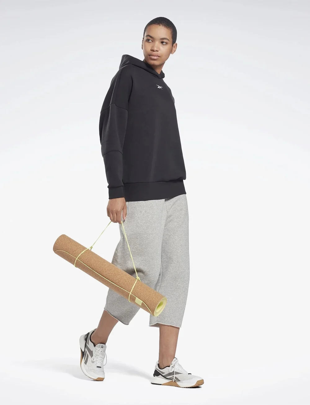Reebok Performance - LUX OVERSIZED HOODIE - tops - black - 4