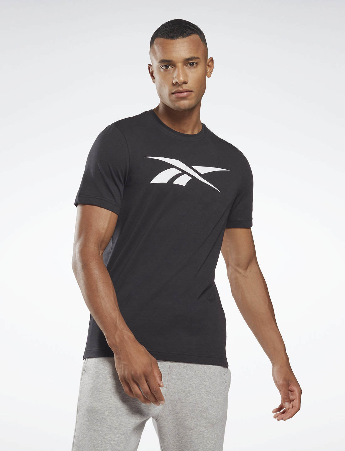 Black reebok shirt sales