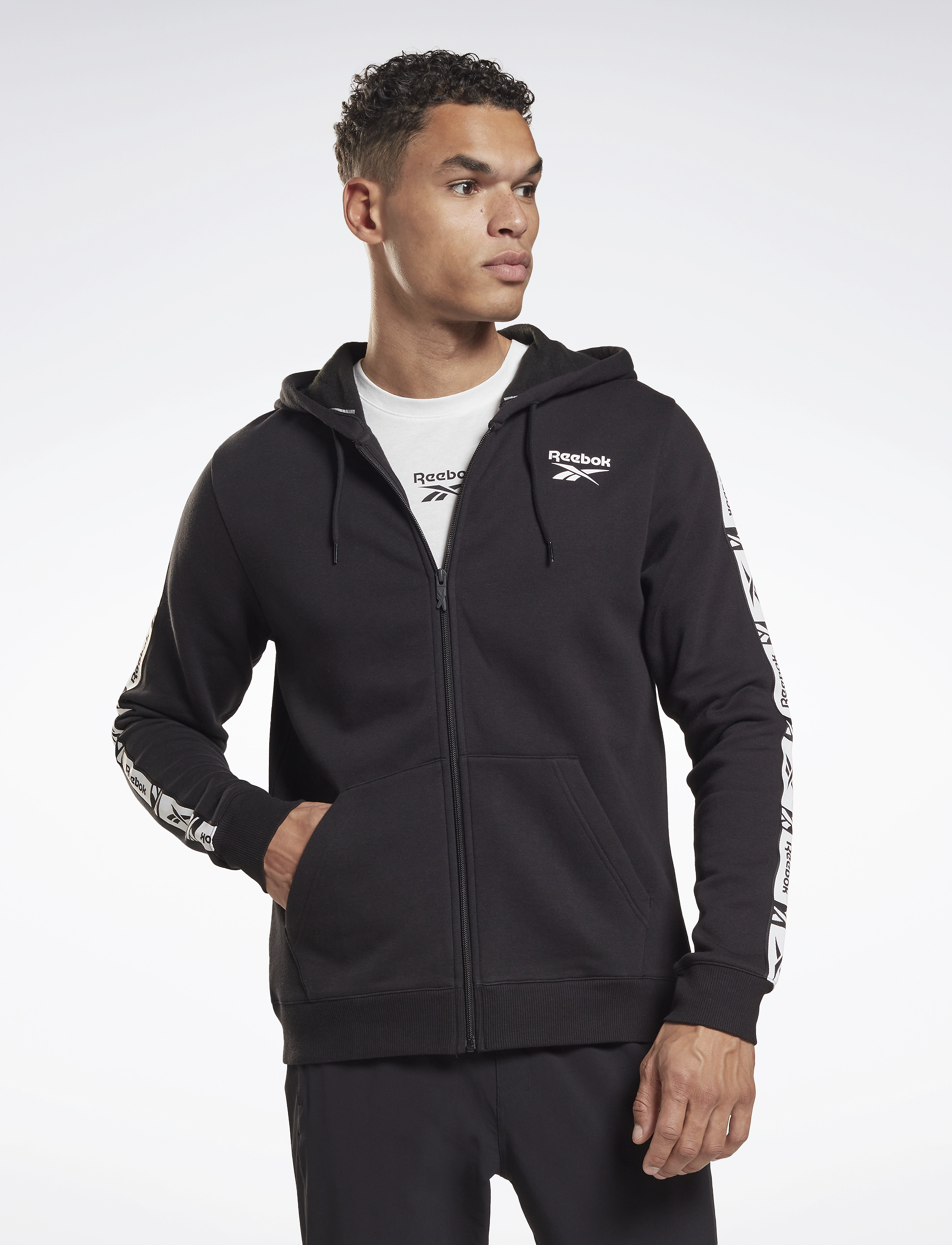 Reebok Performance - RI TAPE FZ HOODIE - black - 2
