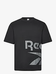 Reebok Performance - GS SIDE VECTOR SS - short-sleeved t-shirts - black - 0