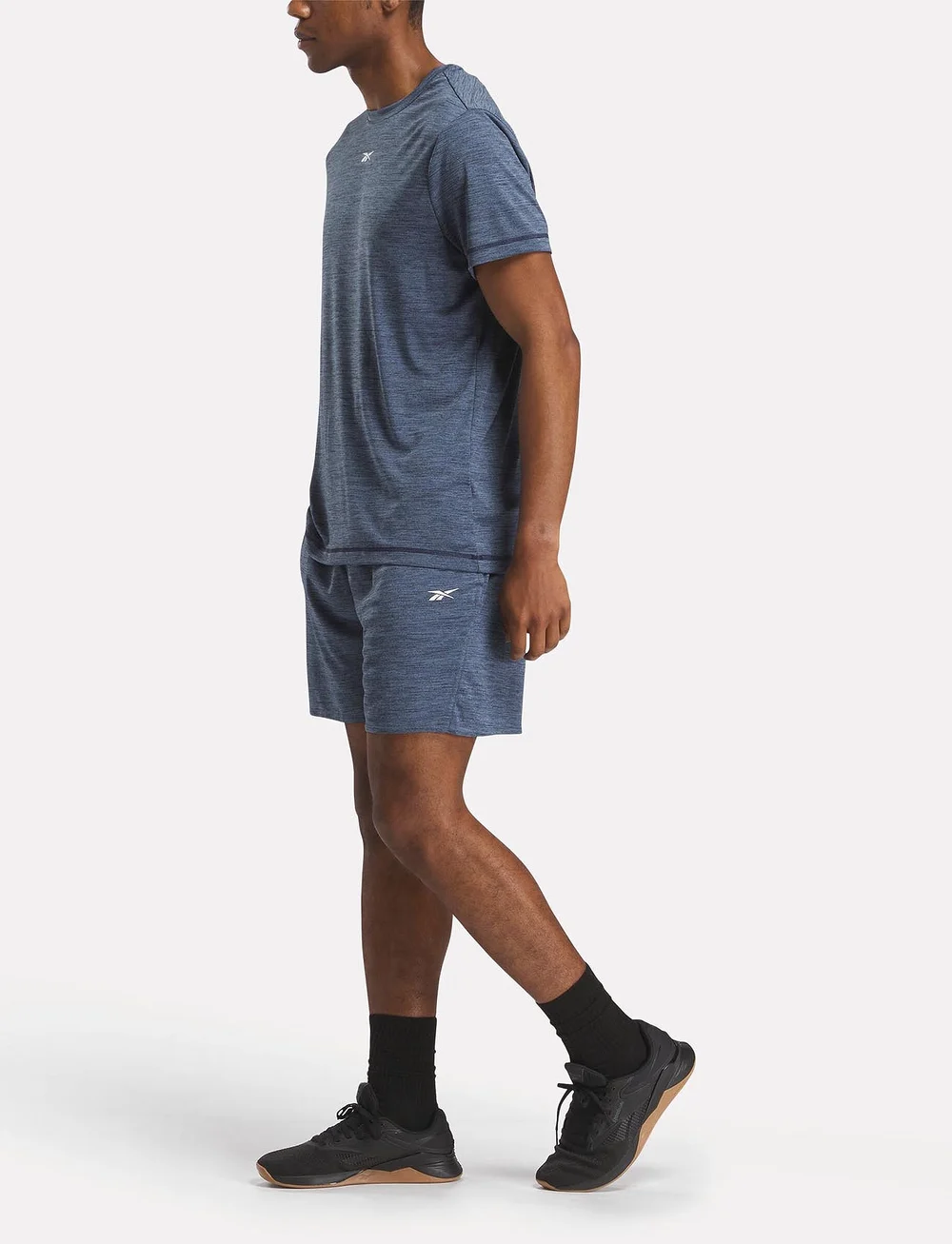 Reebok Performance - ID TRAIN MELANGE KNIT SHORT - trainingsshorts - twilight blue - 3
