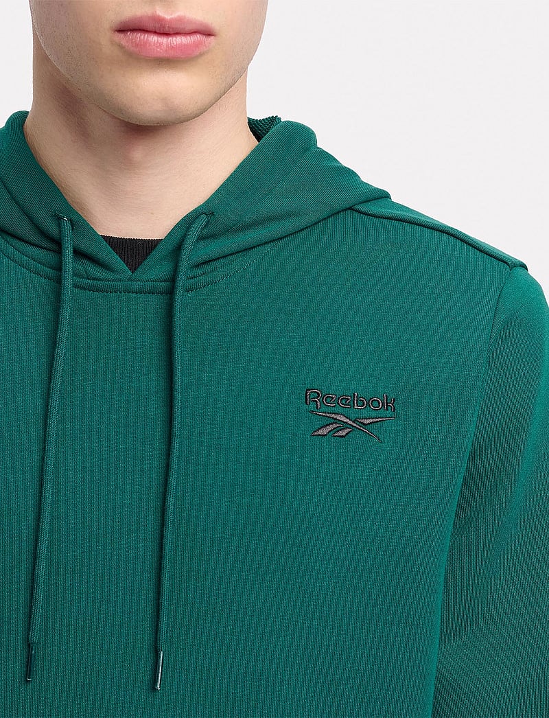 Reebok Performance - REEBOK IDENTITY SMALL LOGO FT HOODI - oberteile - collegiate green - 5