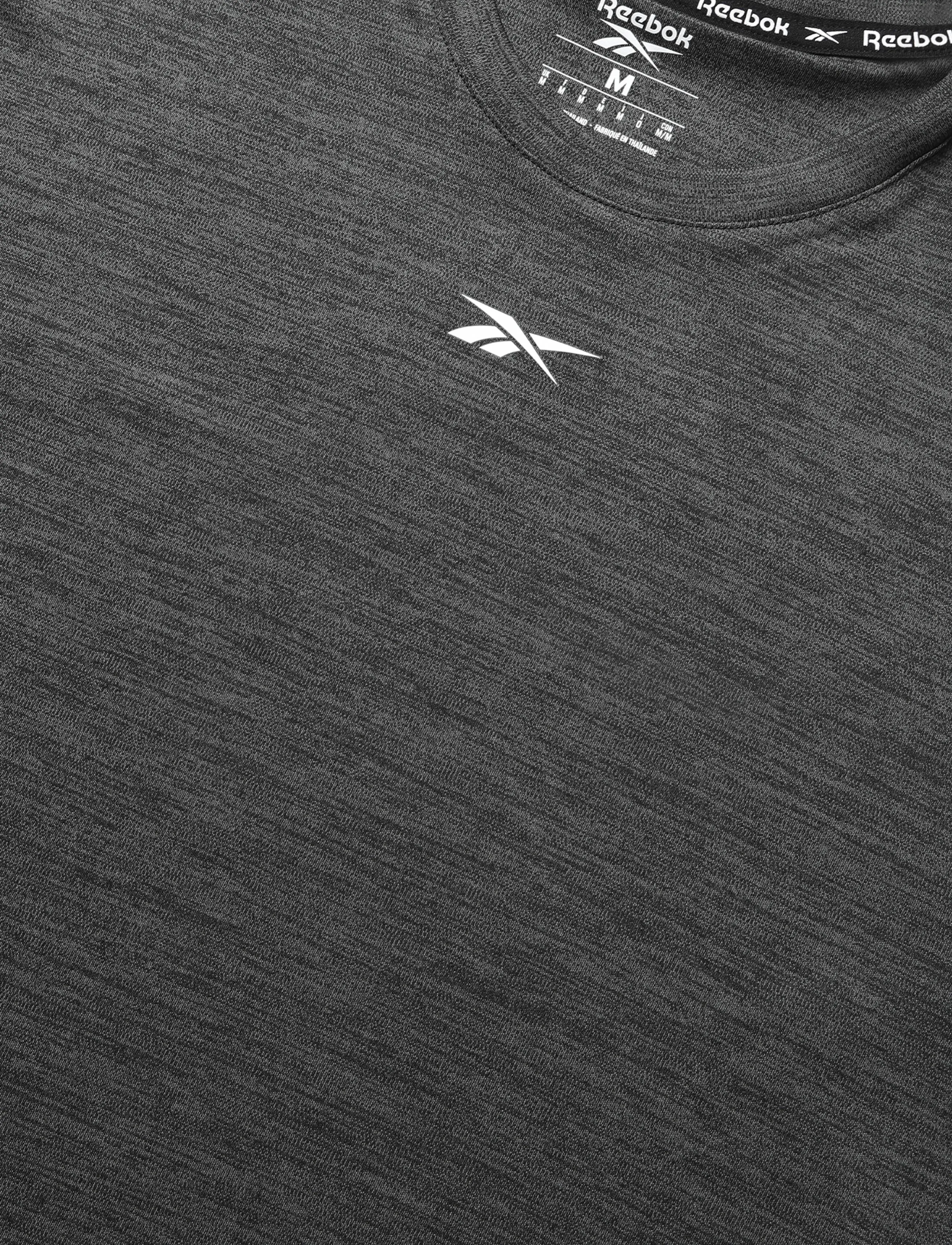 Reebok Performance - ID TRAIN MELANGE TECH TEE - alussärgid ja t-särgid - black melange - 2