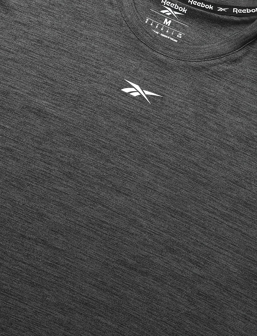 Reebok Performance - ID TRAIN MELANGE TECH TEE - alussärgid ja t-särgid - black melange - 2