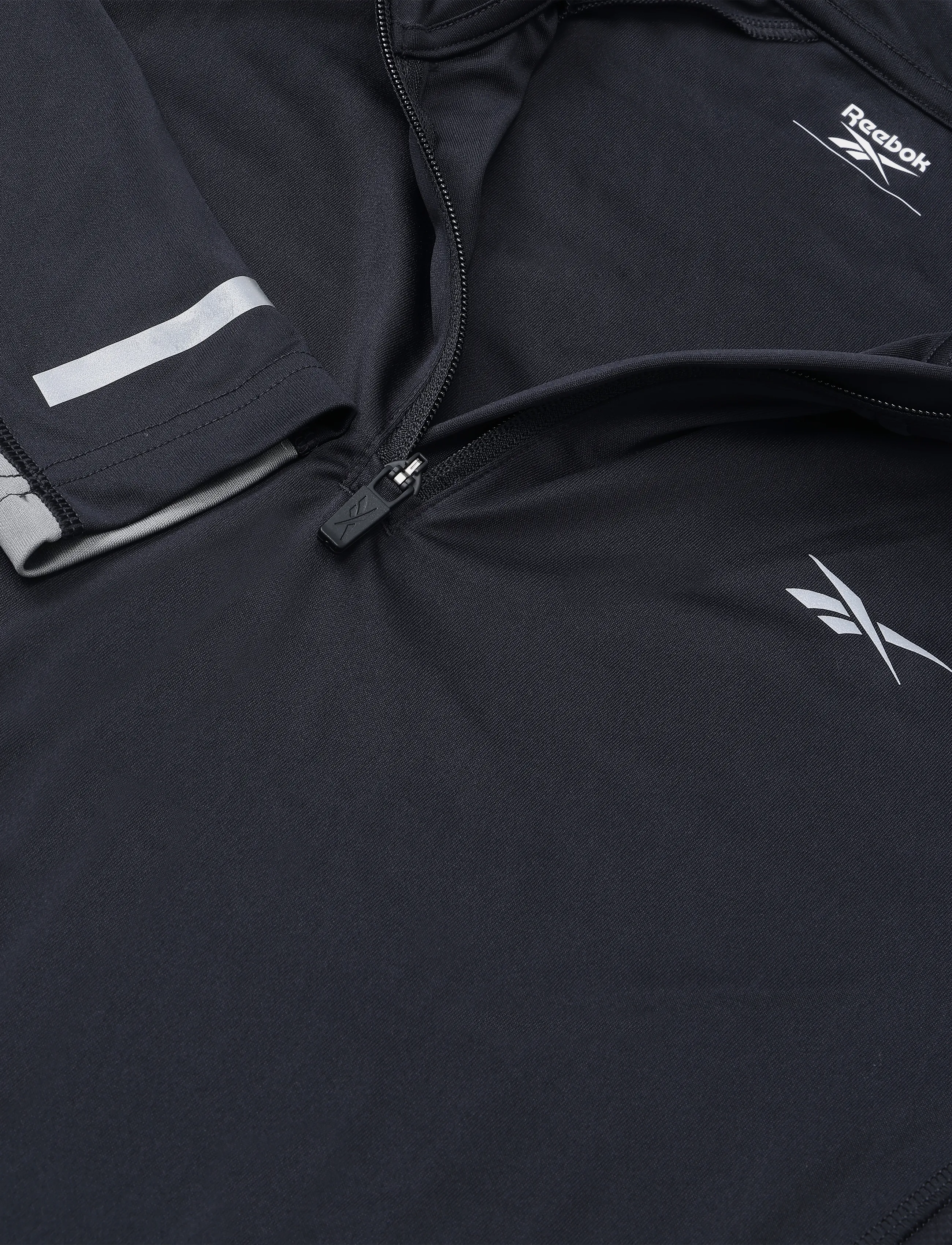 Reebok Performance - ID LONG SLEEVE VECTOR 1/4 ZIP T-SHIRT - black/grey 4 - 2