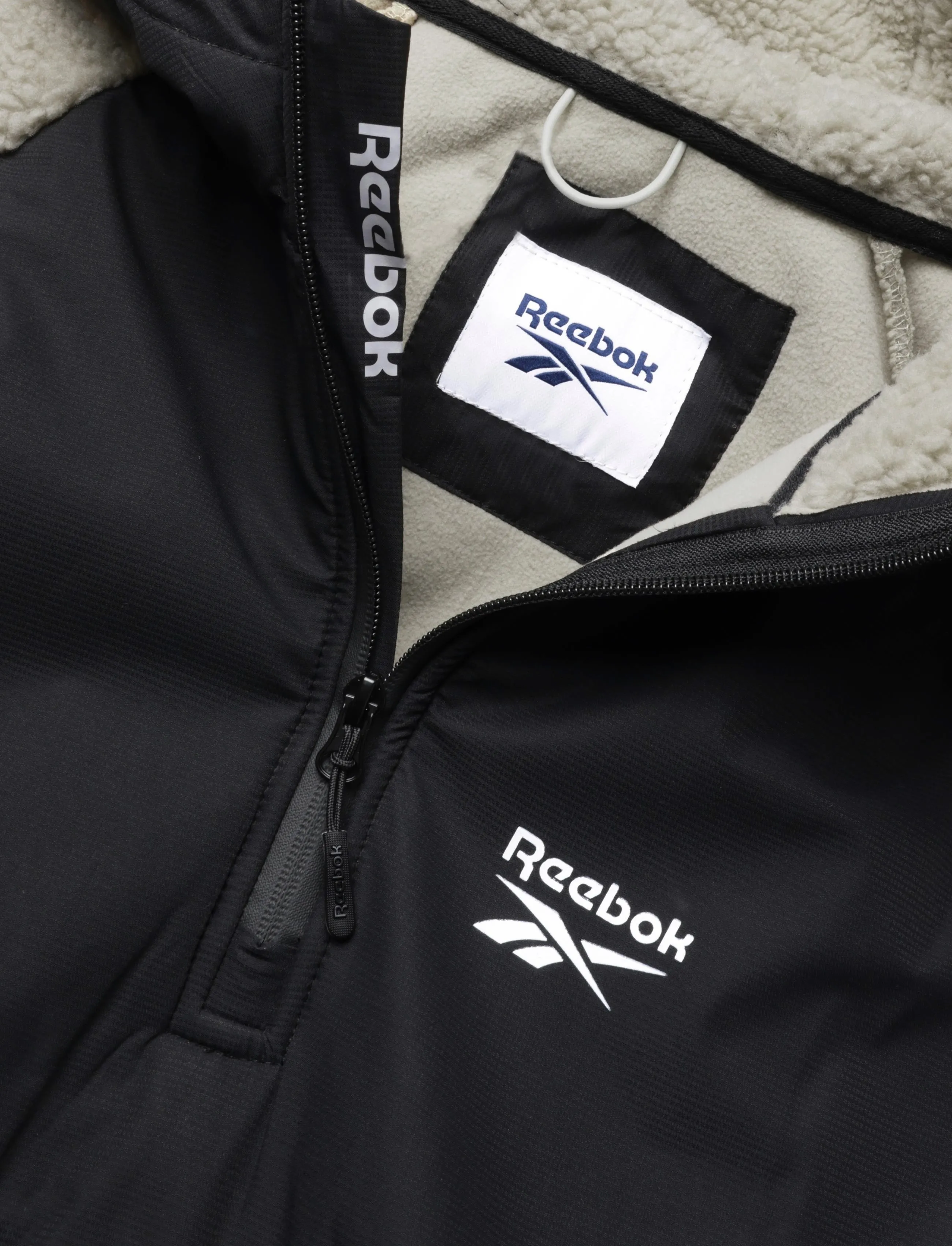 Reebok Performance - Osgood Hooded Sherpa Fleece - beige/black - 2
