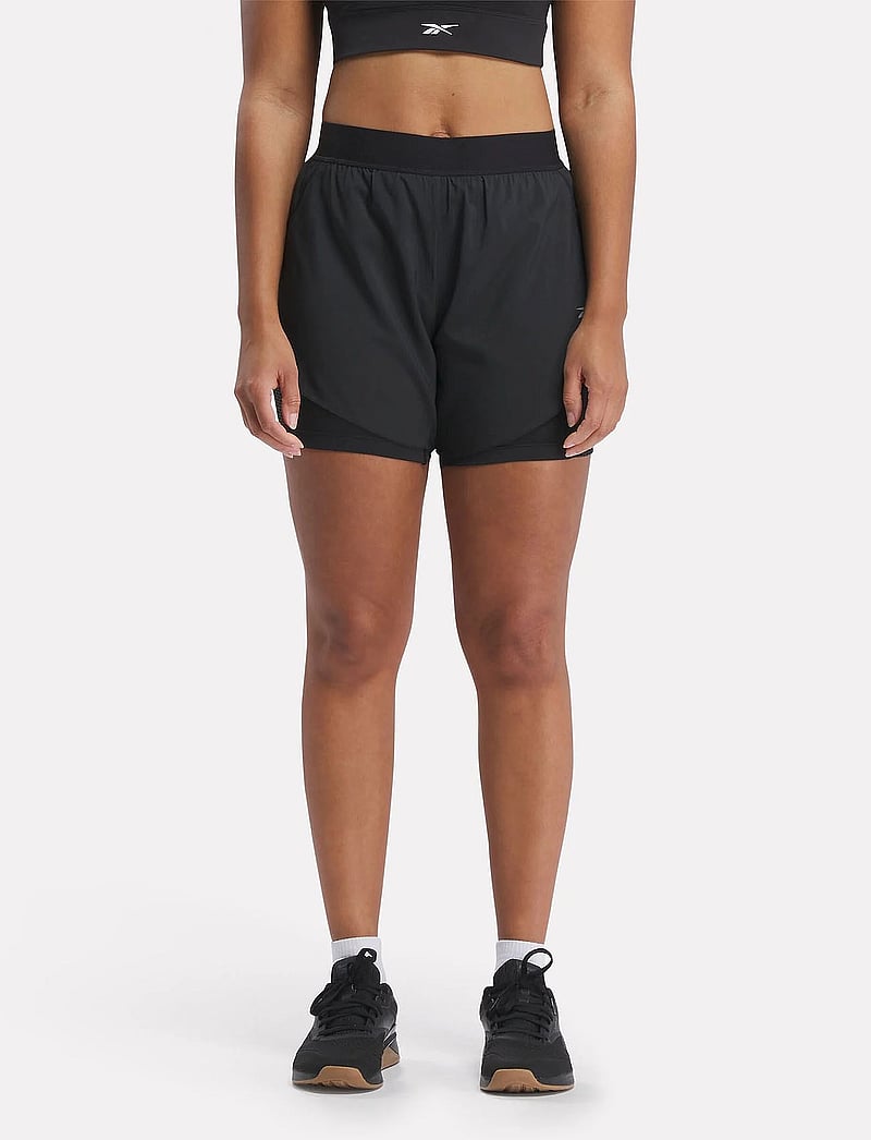 Reebok Performance - RUNNING 2 IN 1 SHORT - löparshorts - night black - 0