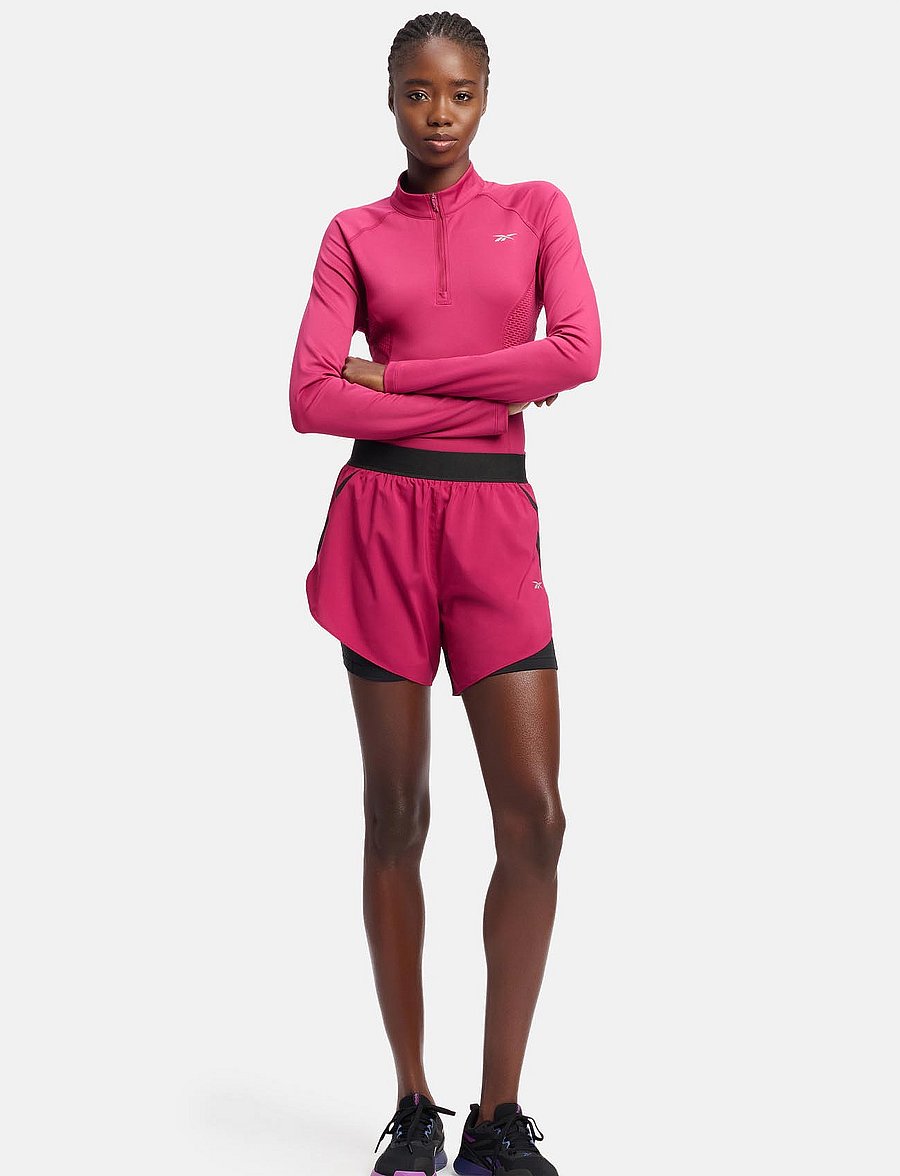Reebok Performance - RUNNING 2 IN 1 SHORT - very berry - 0