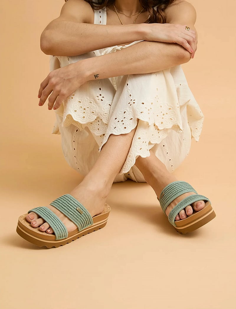 REEF - CUSHION VISTA HI - sandalen & hausschuhe - frosty raffia - 0