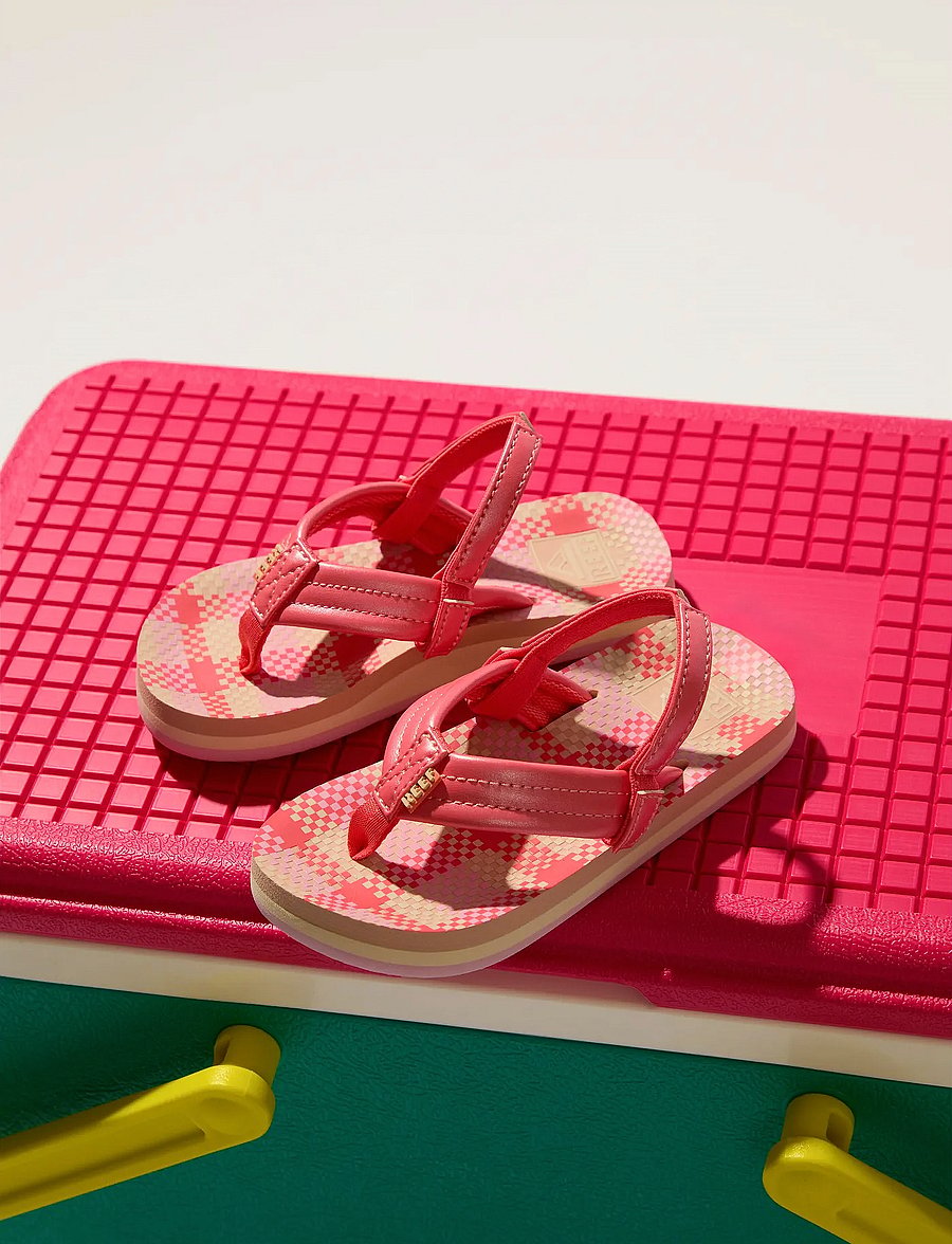 REEF - LITTLE AHI - slipper - pink plaid - 0