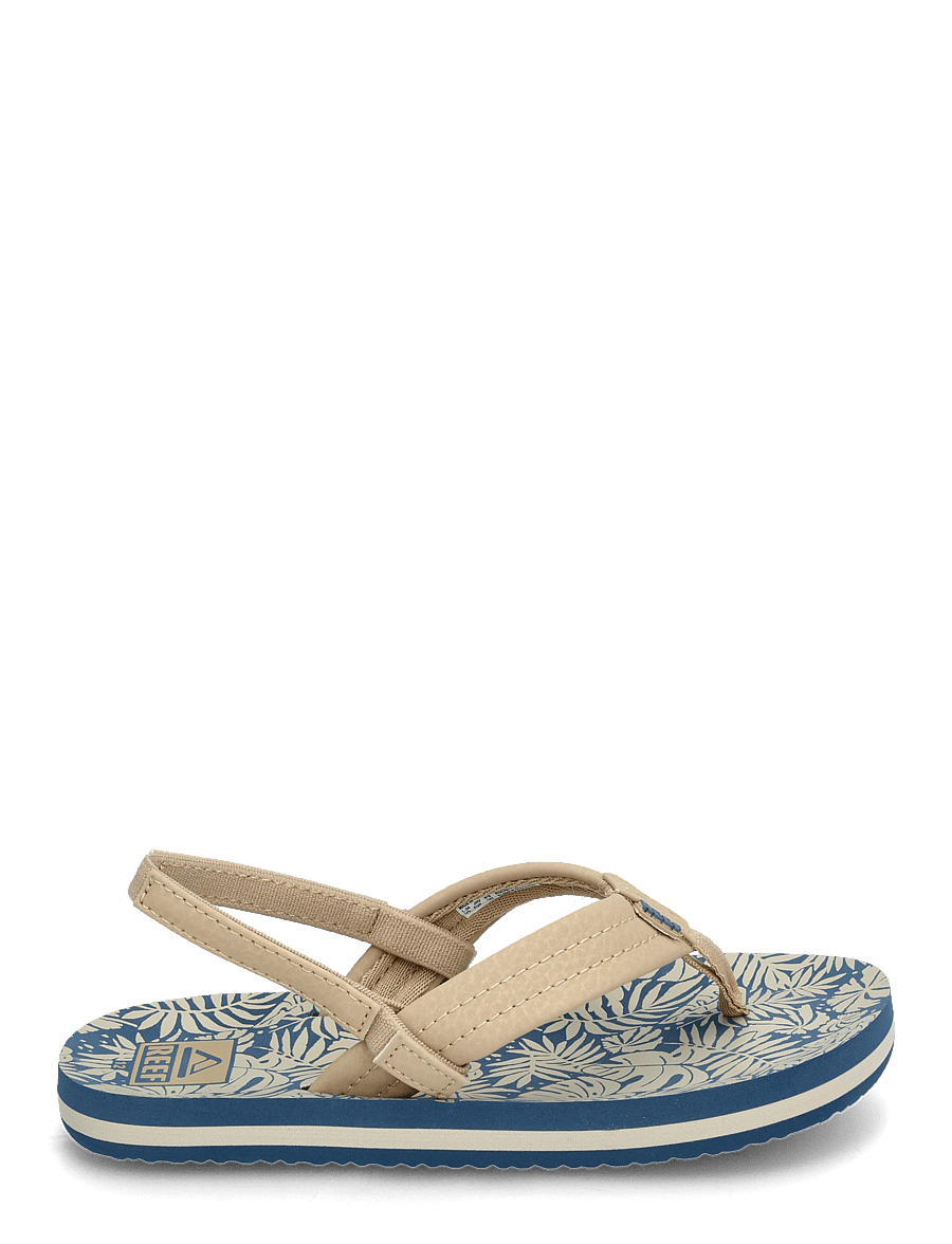 REEF - LITTLE AHI - flip-flops - blue/tan palm - 1