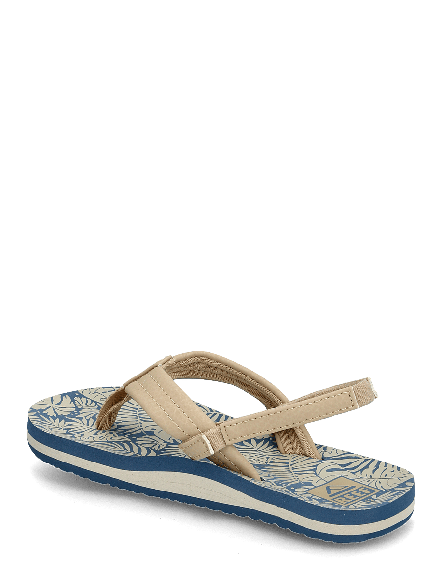 REEF - LITTLE AHI - flip-flops - blue/tan palm - 2