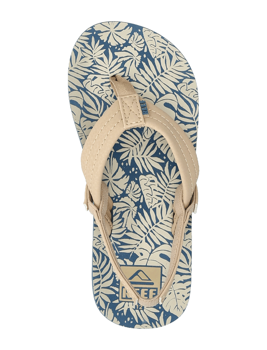 REEF - LITTLE AHI - flip-flops - blue/tan palm - 3