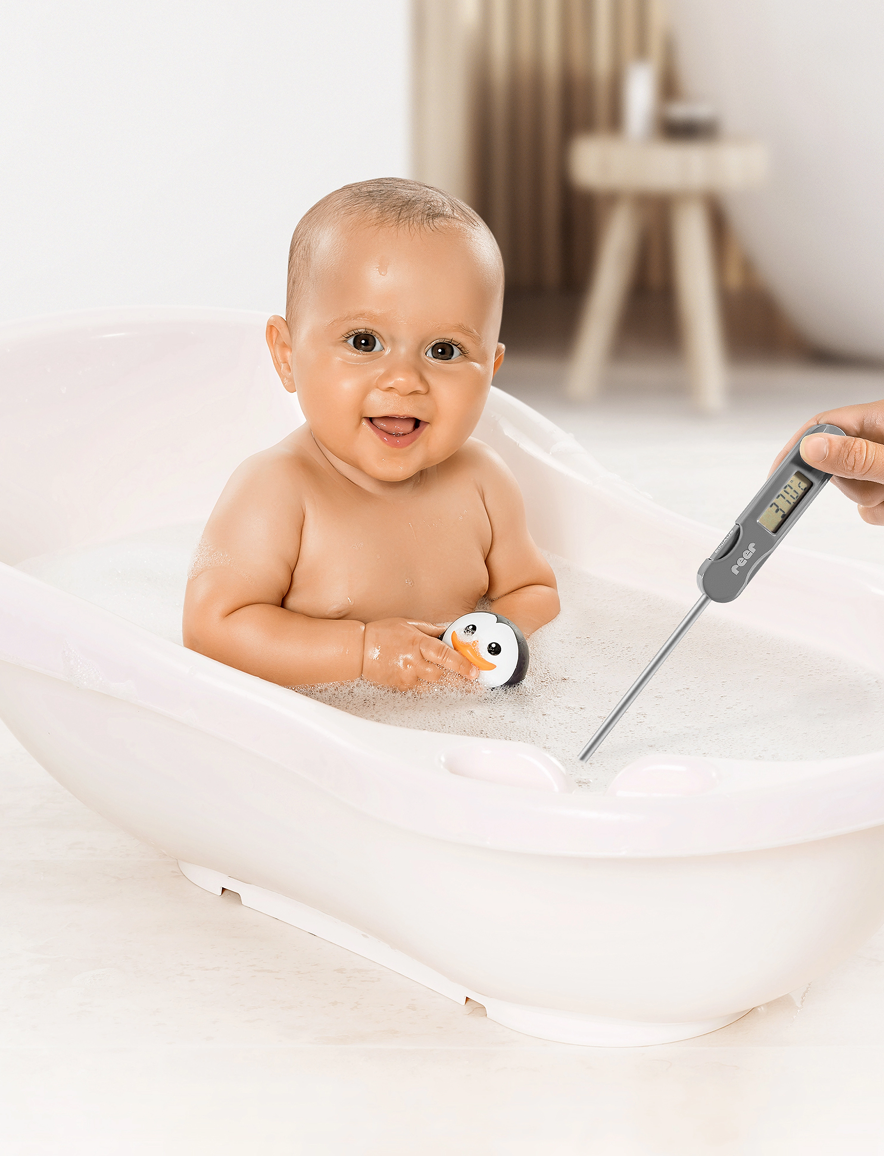 Reer - FoodTemp digital bottle thermometer - termometer - grey - 2