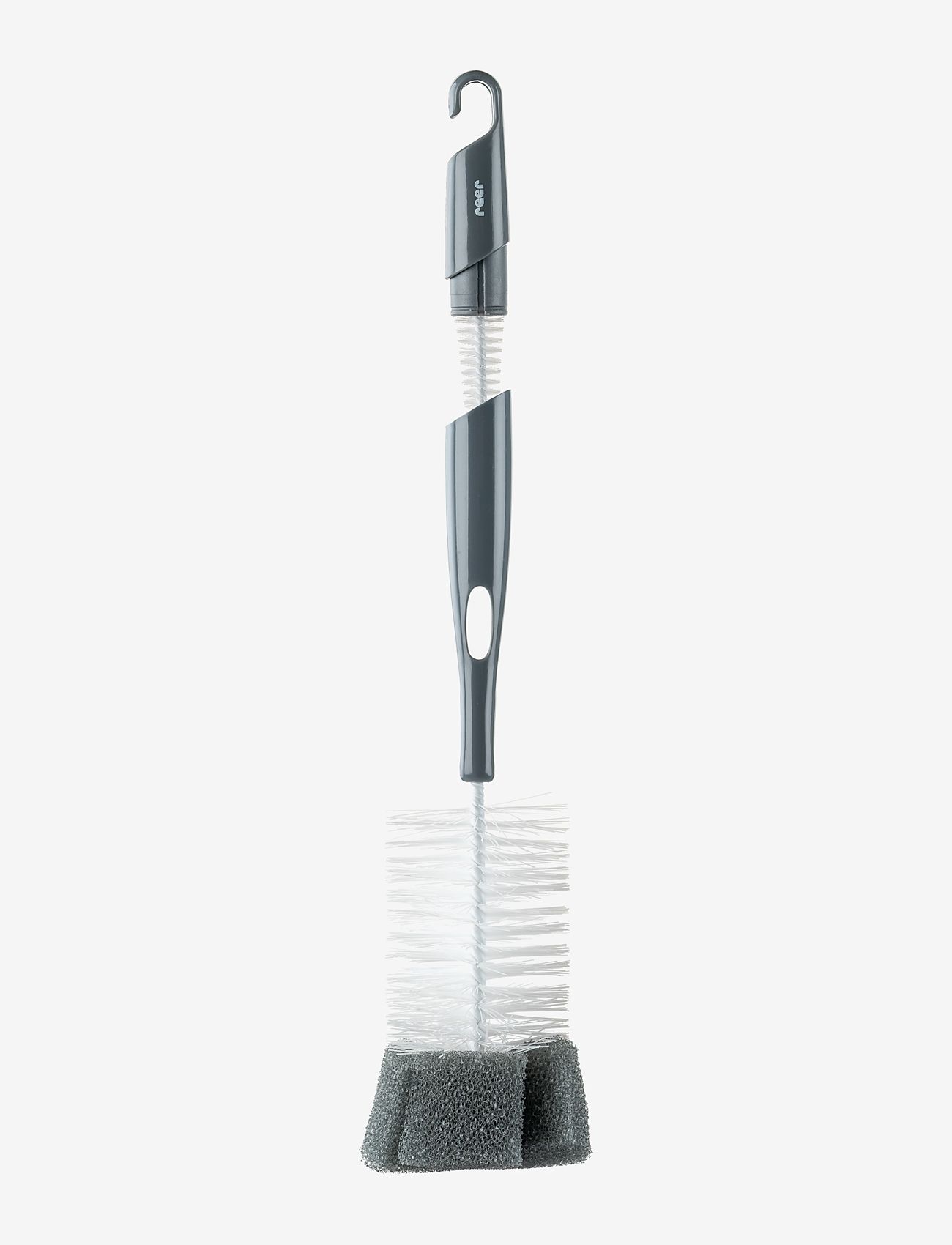 Reer - Bottle and teat brush with cleaning sponge - sutteflasker - grey - 1