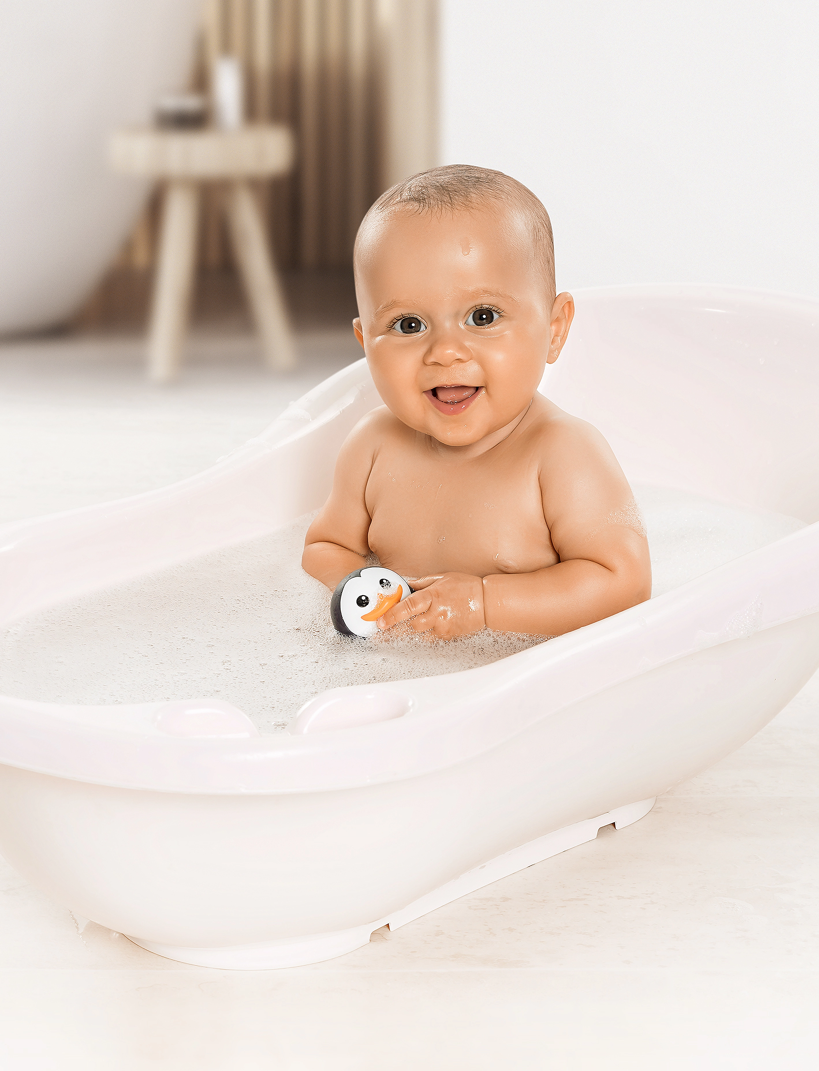 Reer Myhappypingu 2In1 Digital Bath And Room Thermometer, One Size, Bathroom, Schwarz - Time, Kinder