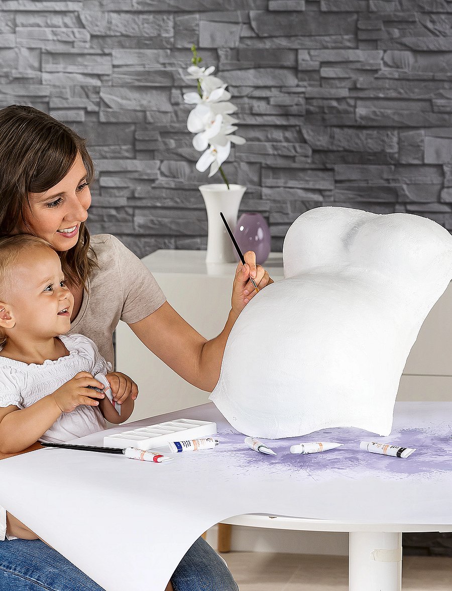 Reer - reer mama Baby bump plaster cast set - mein erstes jahr - white - 4
