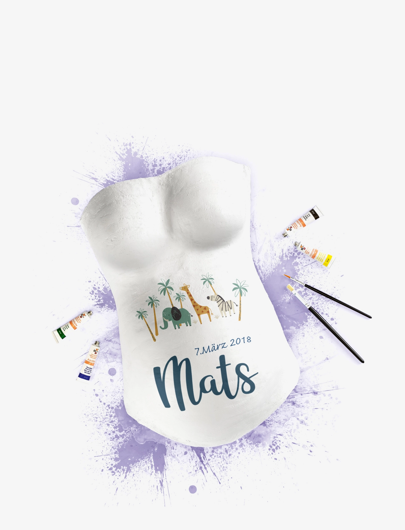 Reer - reer mama Baby bump plaster cast set - graviditetsprodukter - white - 3