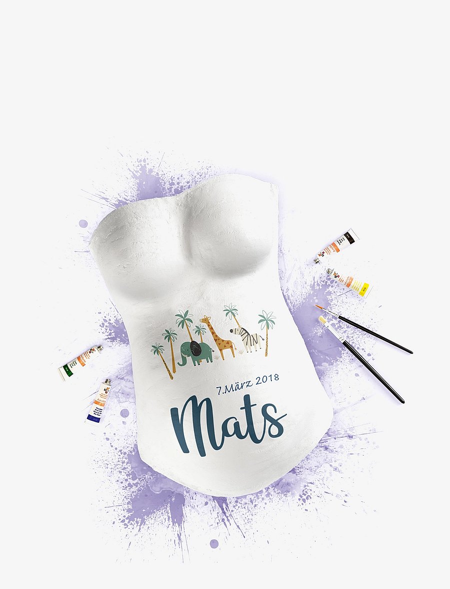 Reer - reer mama Baby bump plaster cast set - mein erstes jahr - white - 3