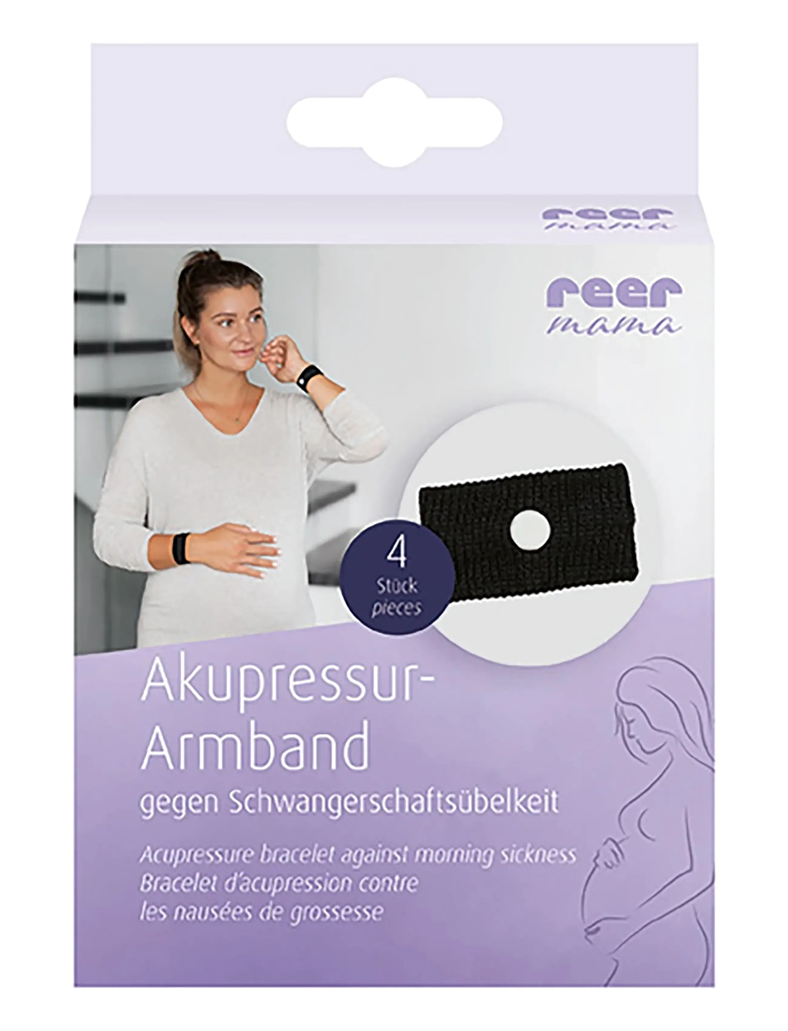 Reer - reer mama Acupressure bracelet - graviditetsprodukter - black - 2