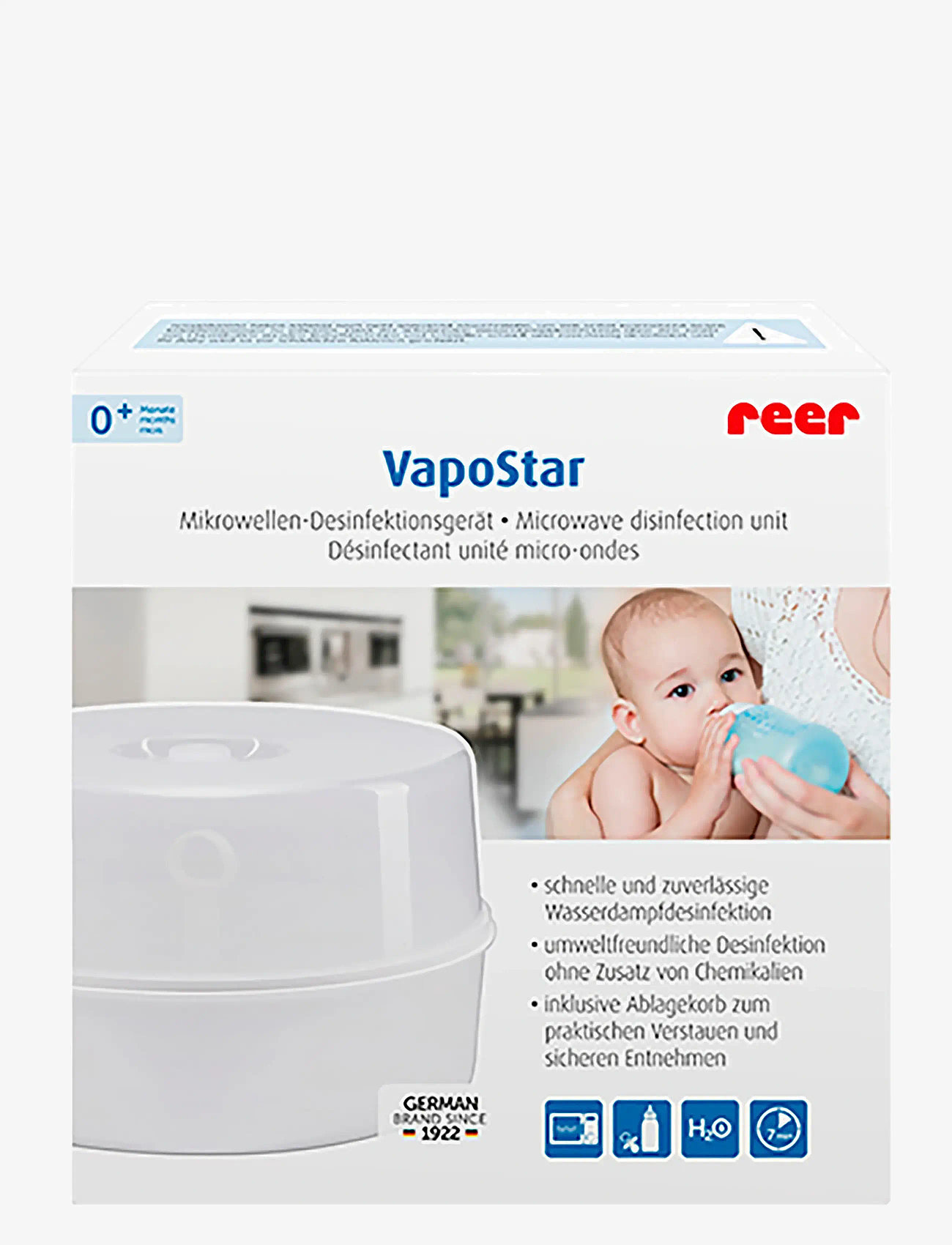 Reer - Vapostar microwave steriliser - tuttipullot & tarvikkeet - white - 2