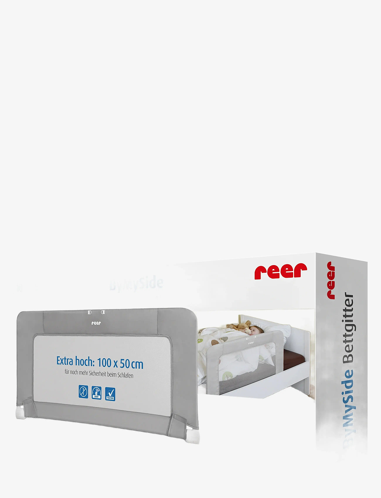 Reer - ByMySide bed rail, 100 cm - grey - 2