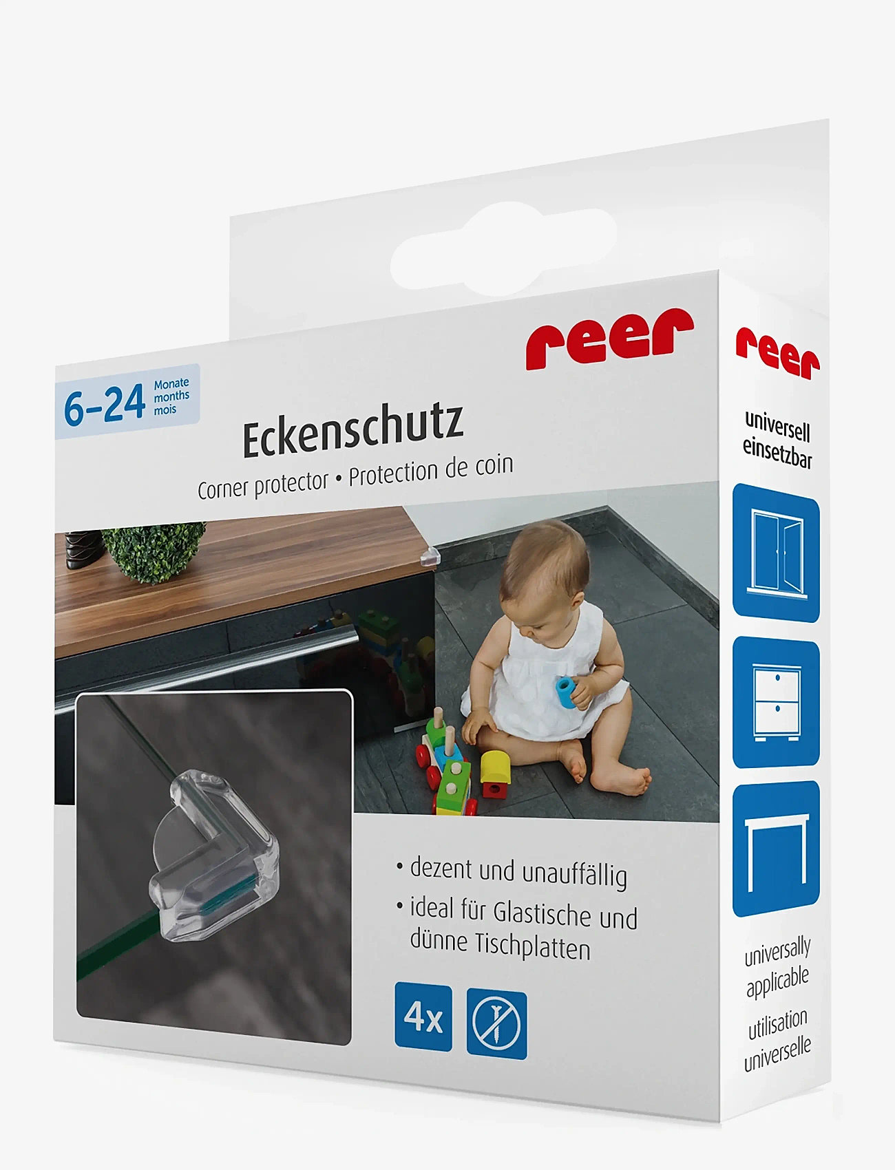 Reer - Corner protector - laveste priser - clear - 1