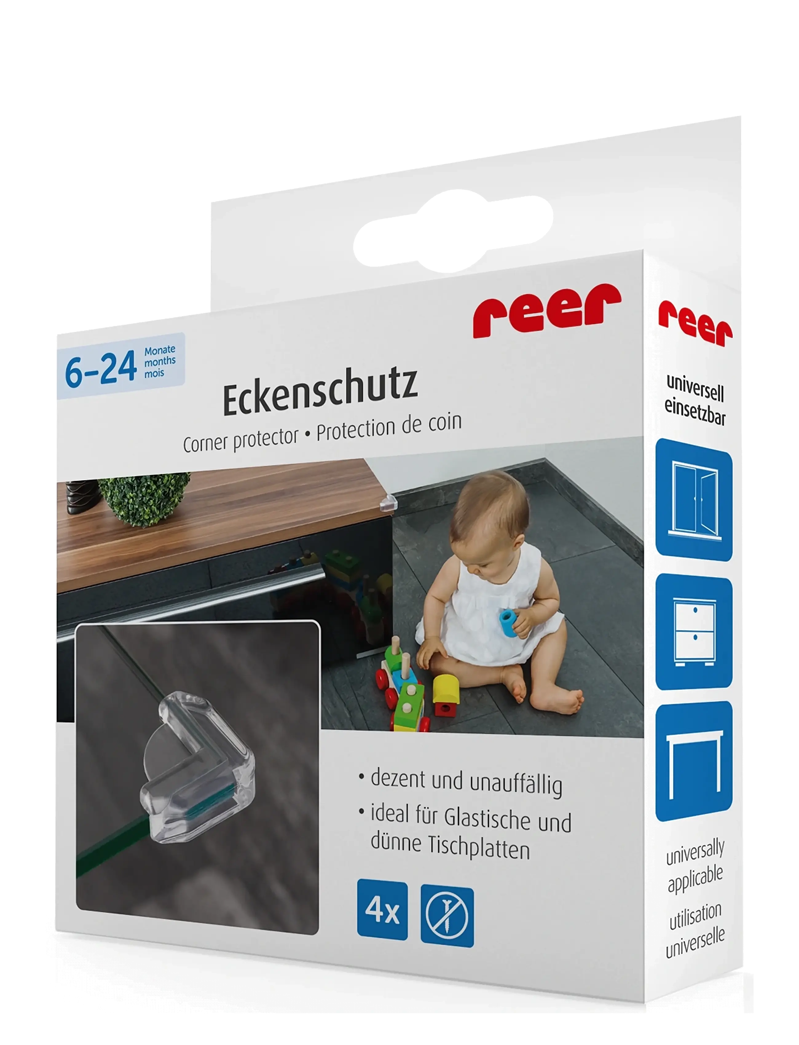 Reer - Corner protector - laveste priser - clear - 1