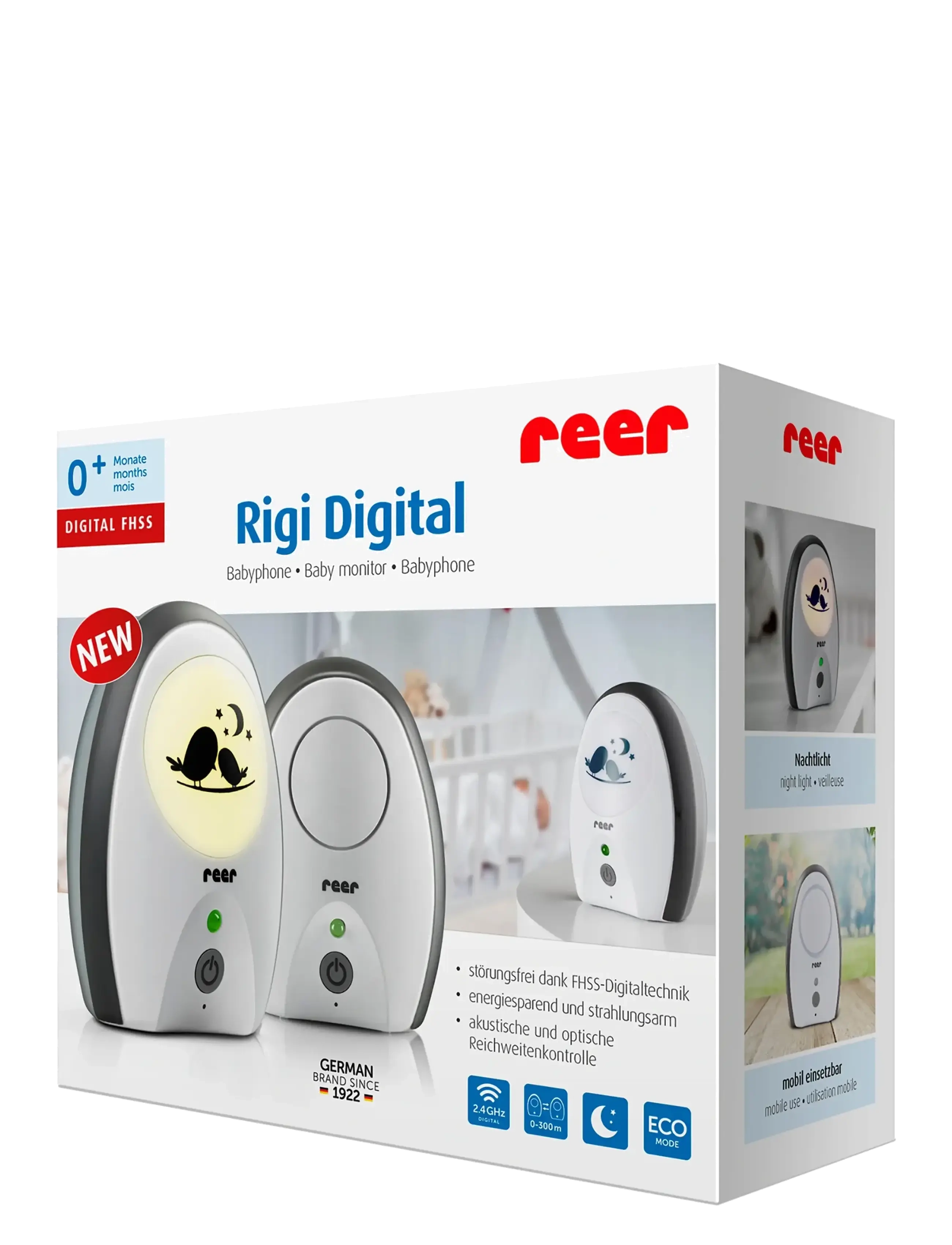 Reer - Rigi Digital baby monitor - babyalarmer - white - 2