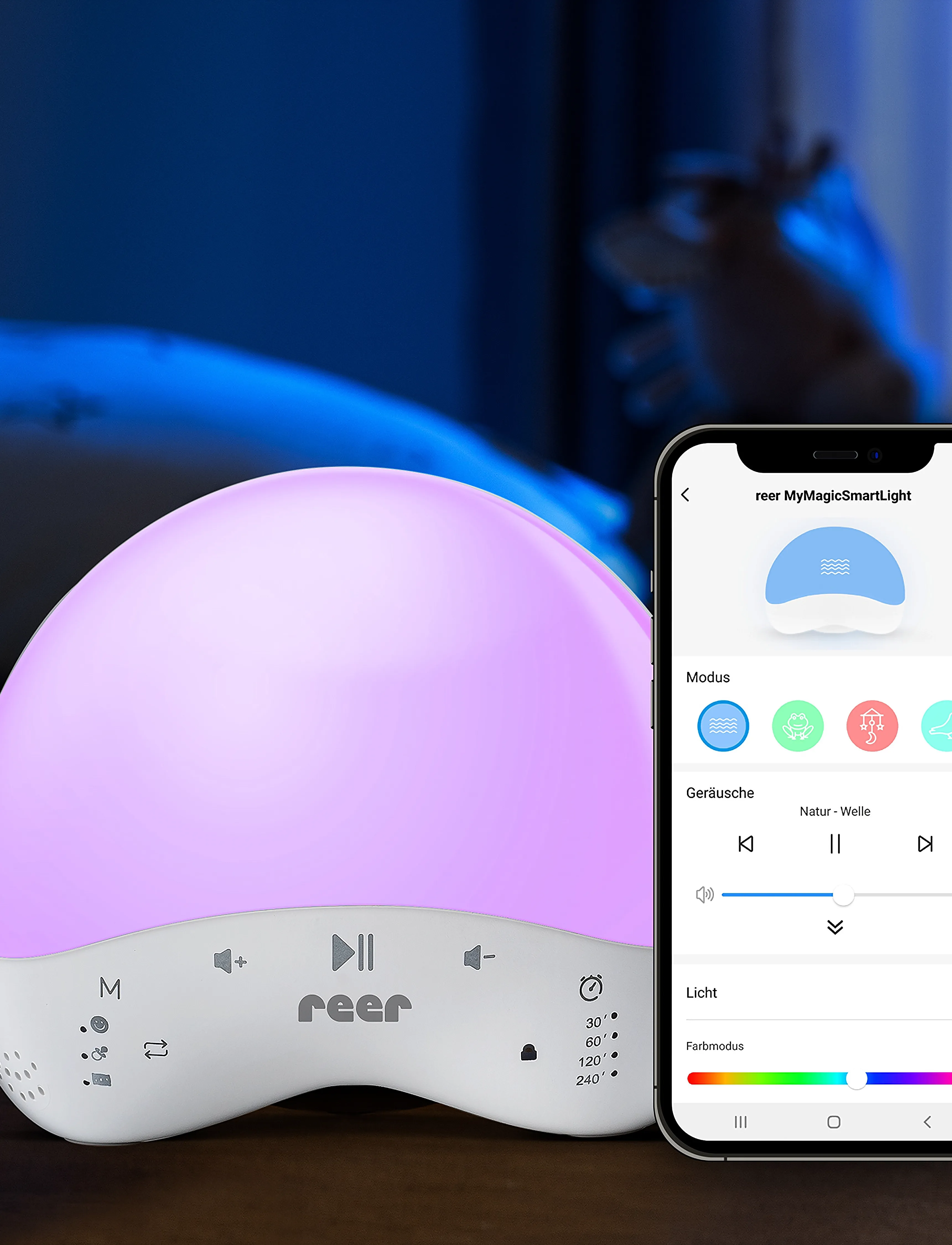 Reer Mymagicsmartlight Sleeplight, One Size, Multi/patterned, Belysning > Natlamper, Børn