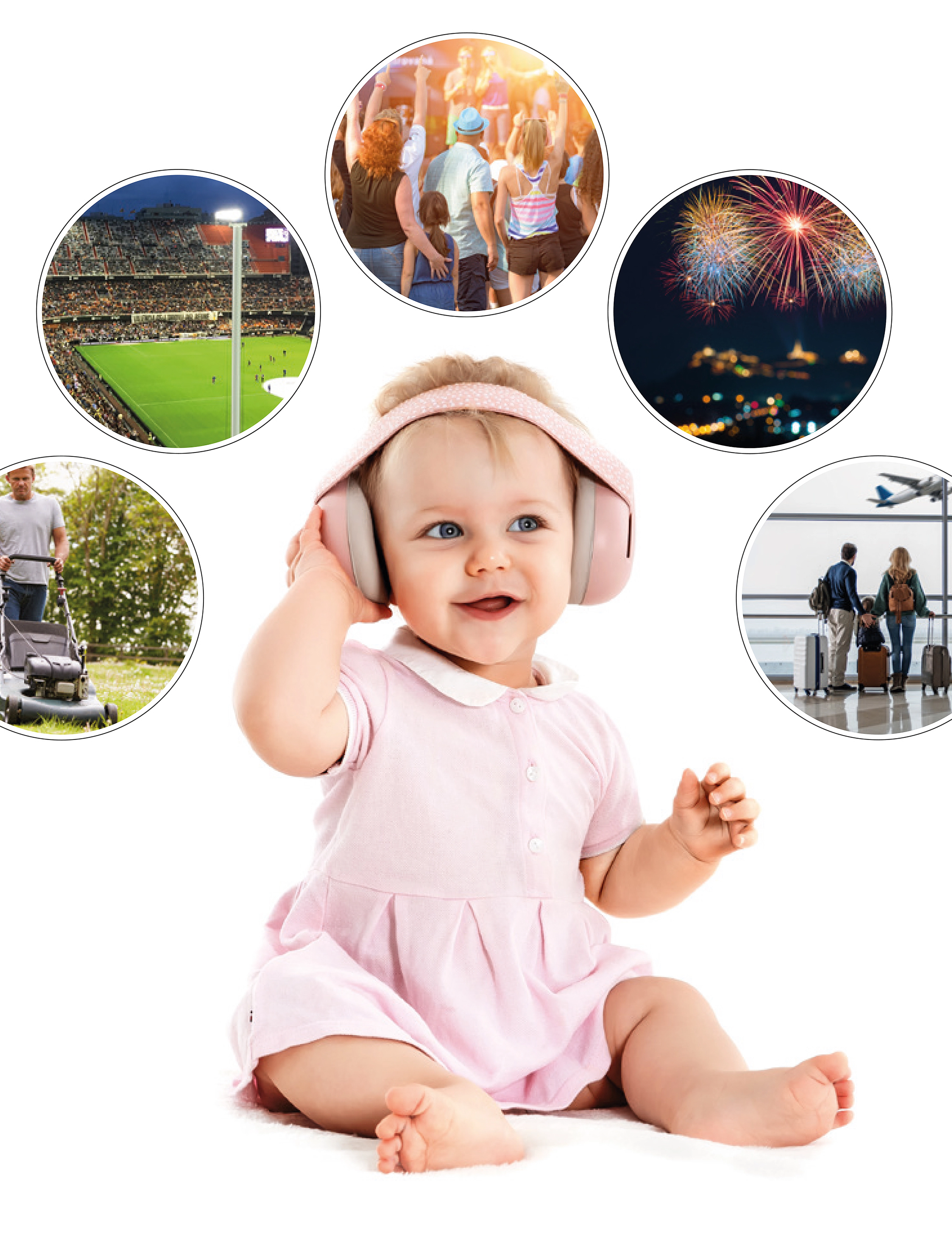 Reer Silentguard Baby Capsule Ear Protectors, Rose, One Size, Care & Hygiene, Rosa - Safety, Kinder
