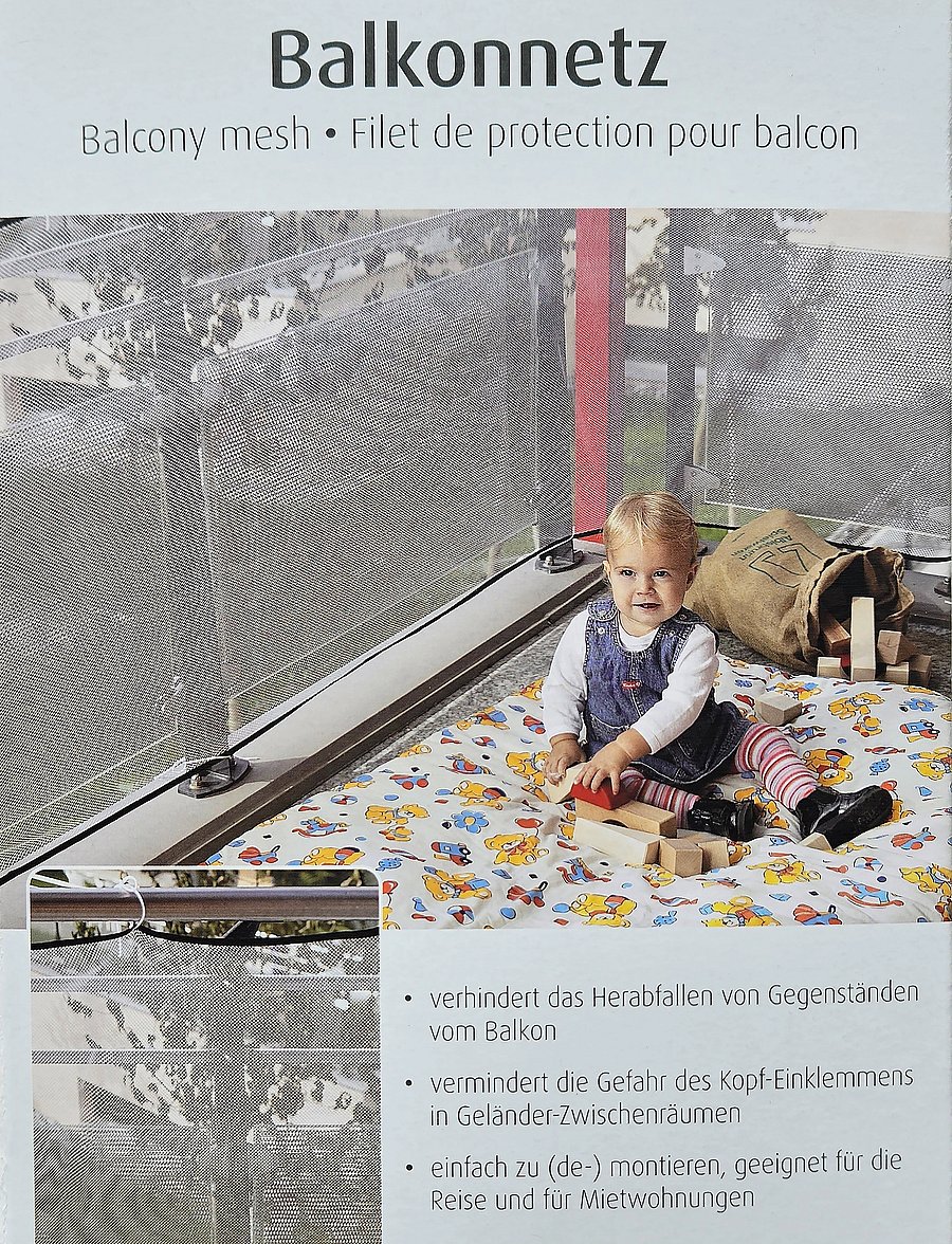 Reer - Balcony net - sicherheit zu hause - grey - 3