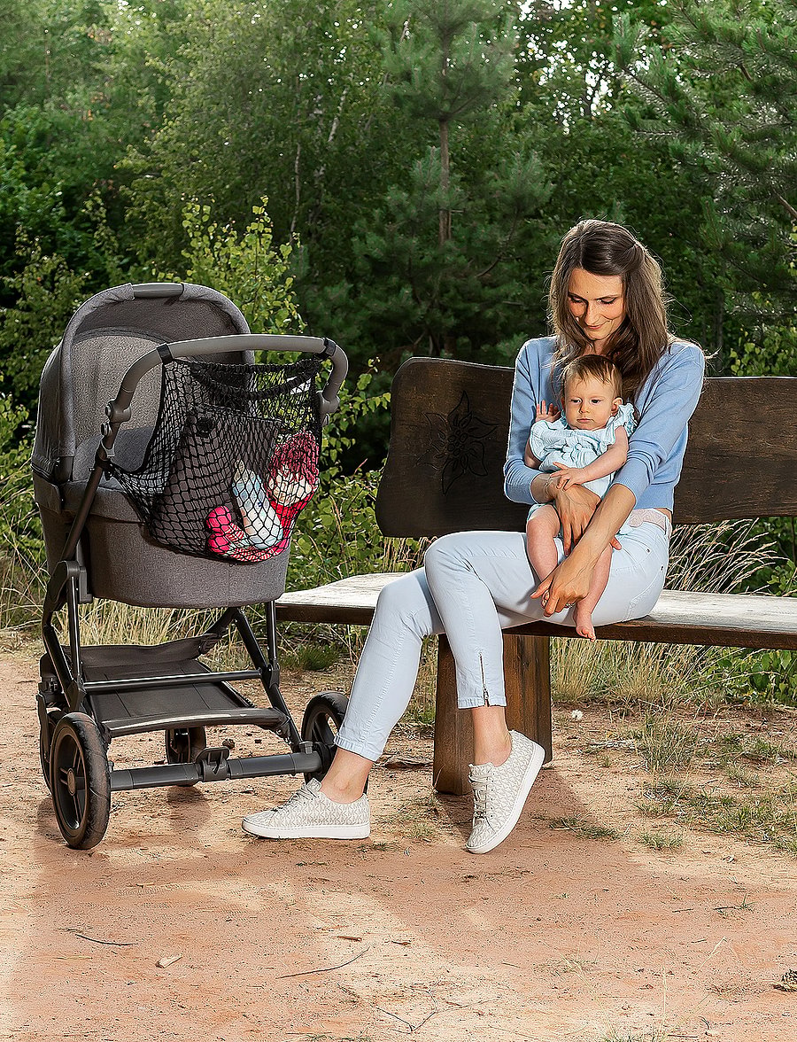 Reer - Stroller net bag, black - barnvagnstillbehör - black - 3