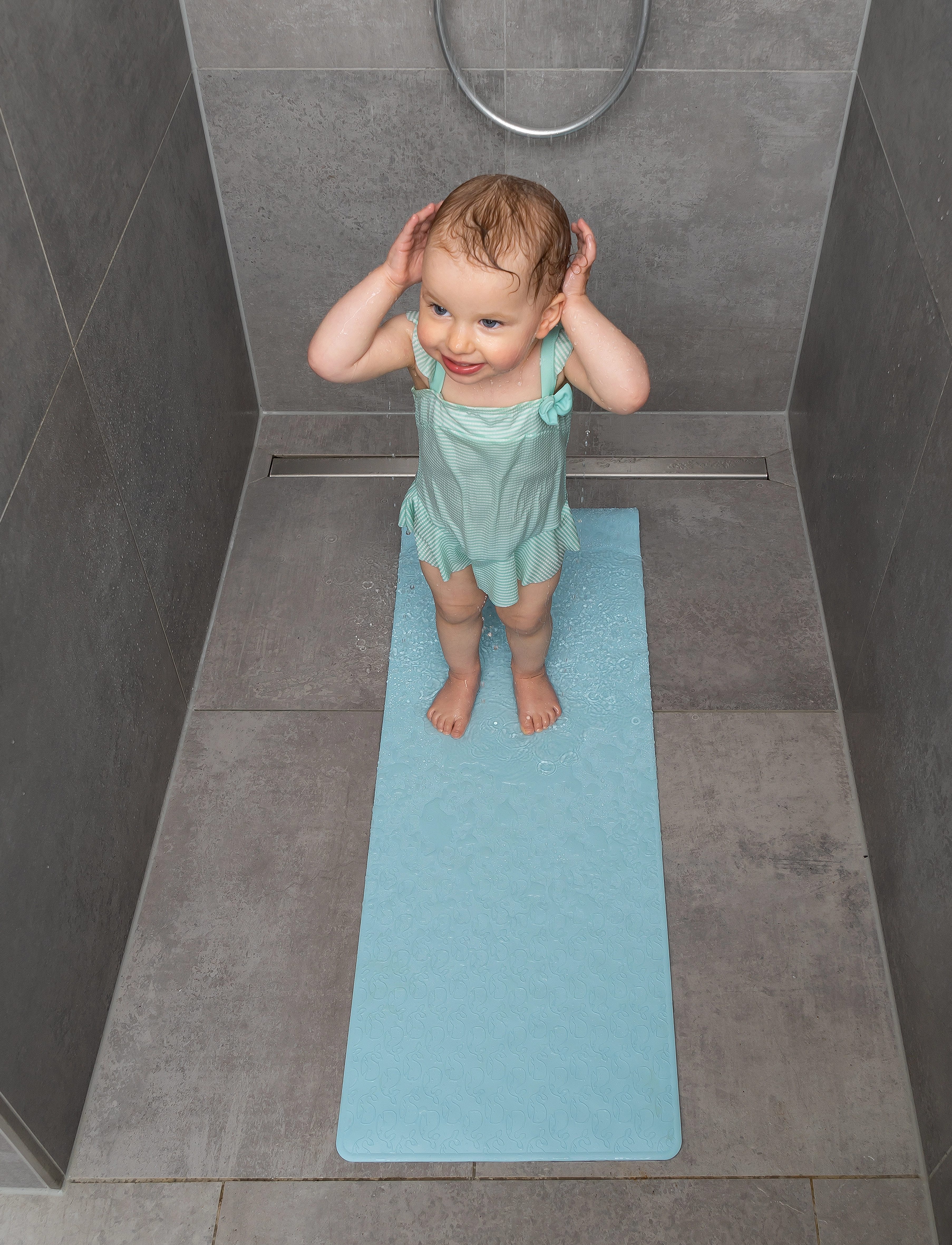 Reer - MyHappyBath Mat XL - bath mat - baderomsmatter - blue - 3